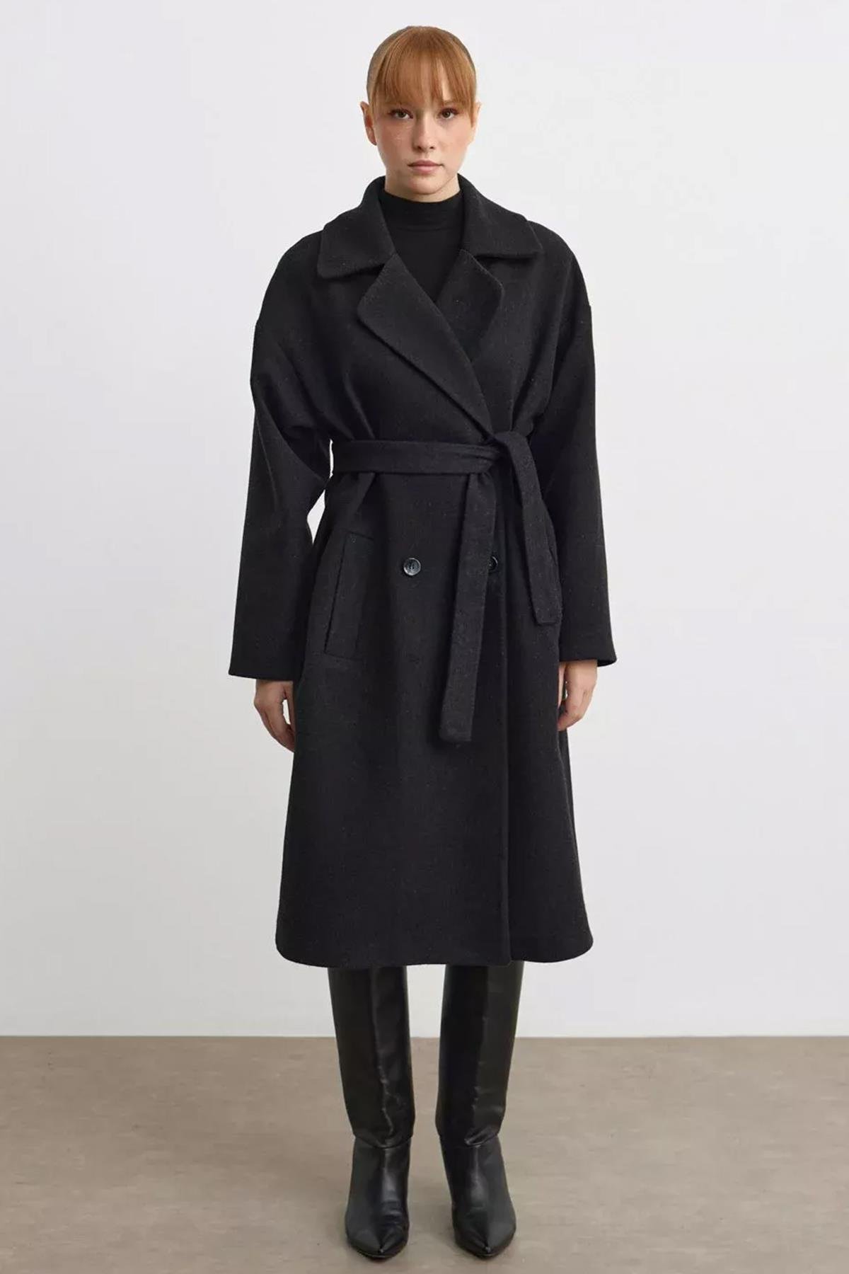 Merwish Kaşe Paris Kaban 1173 Siyah