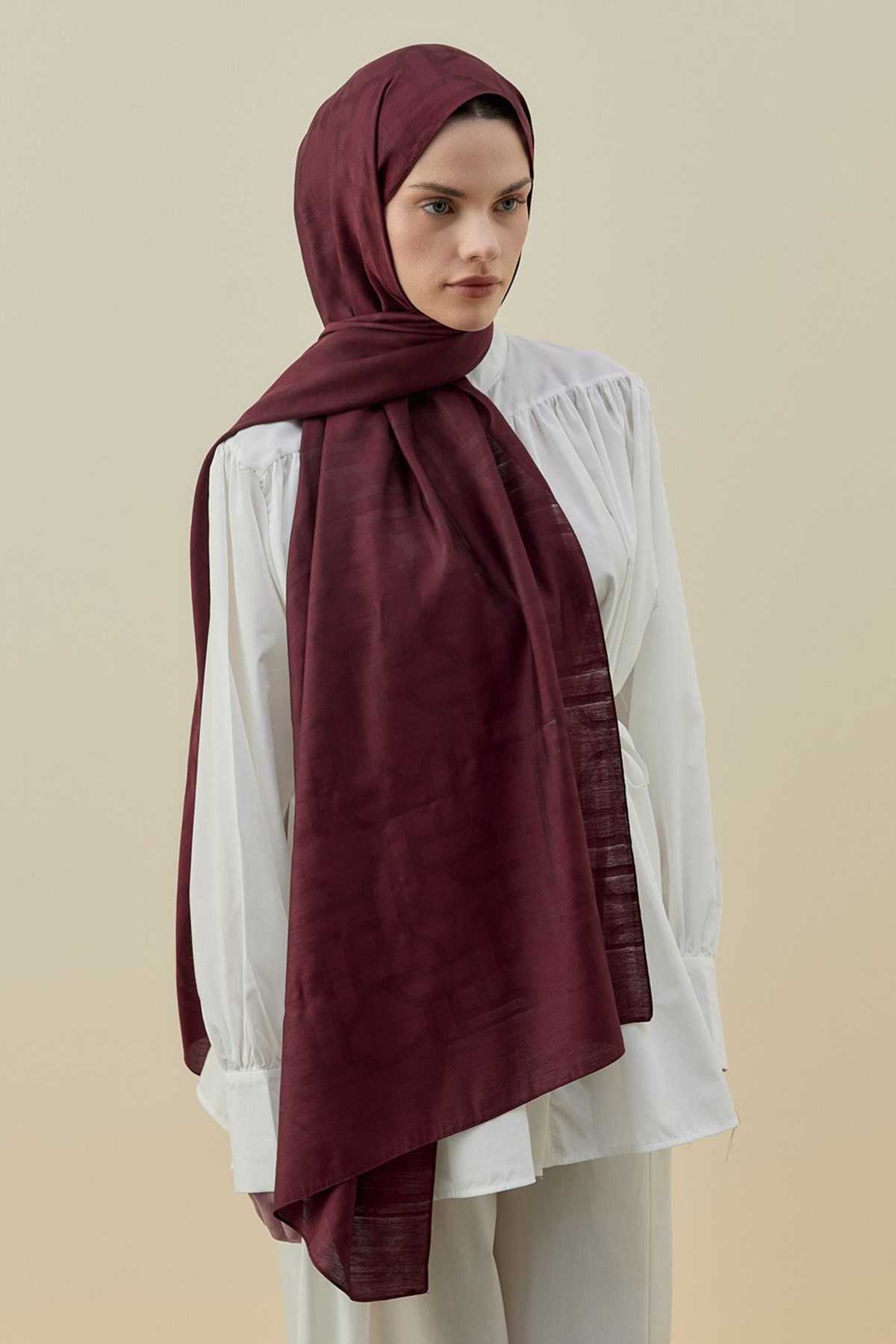 Merwish Oriantel Elegance kadın Şal 2602 Bordo
