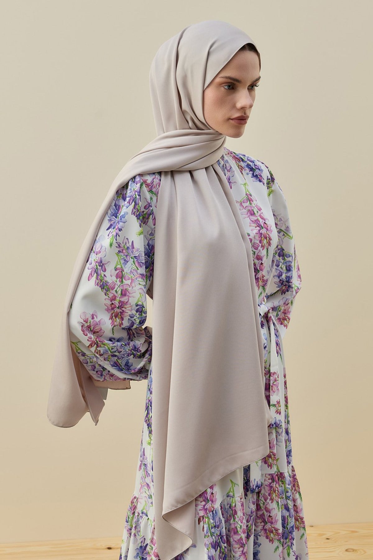 Merwish Vintage Kadın Şal 2616 Bej