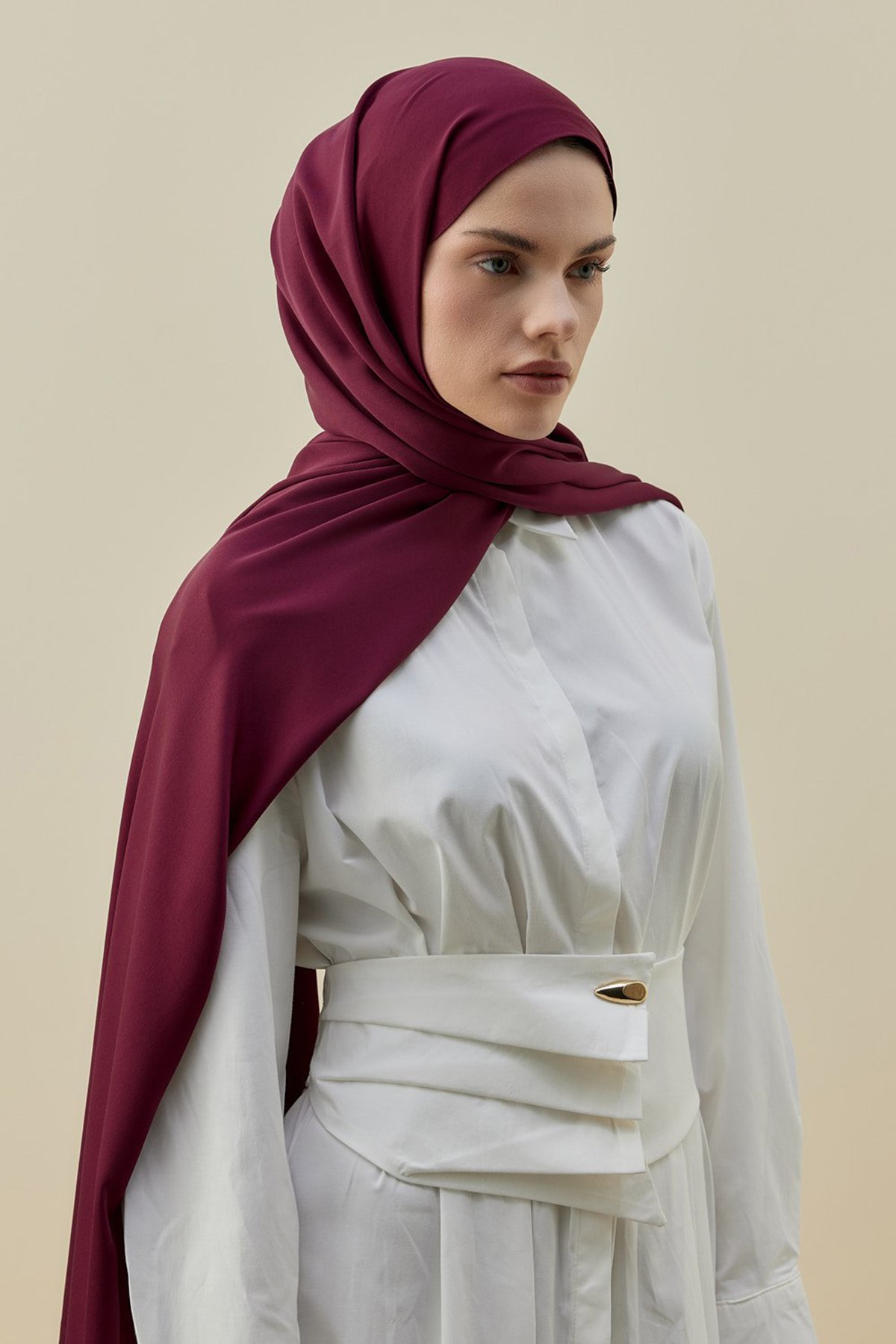 Merwish Vintage Kadın Şal 2616 Bordo