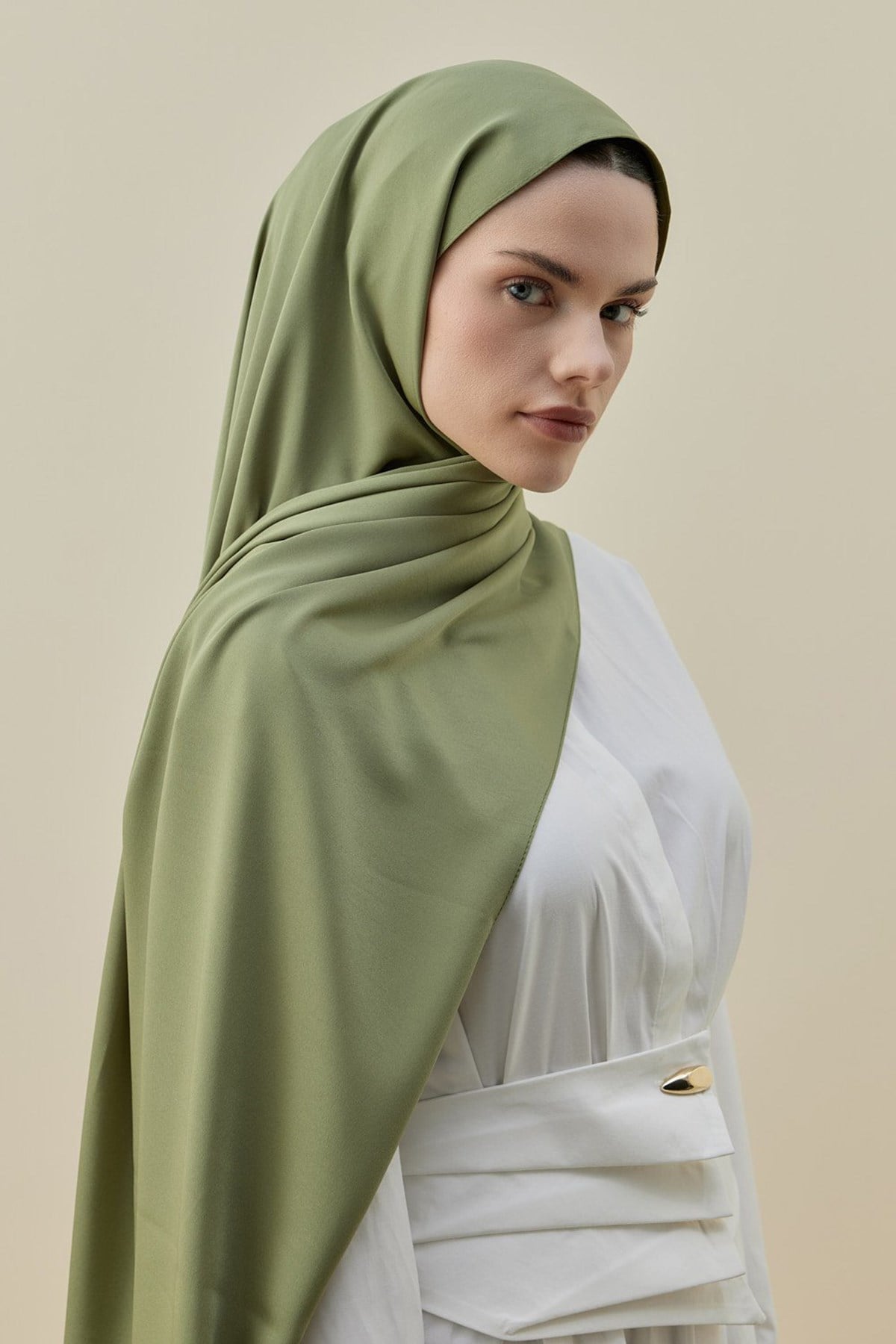 Merwish Vintage Kadın Şal 2616 Haki 