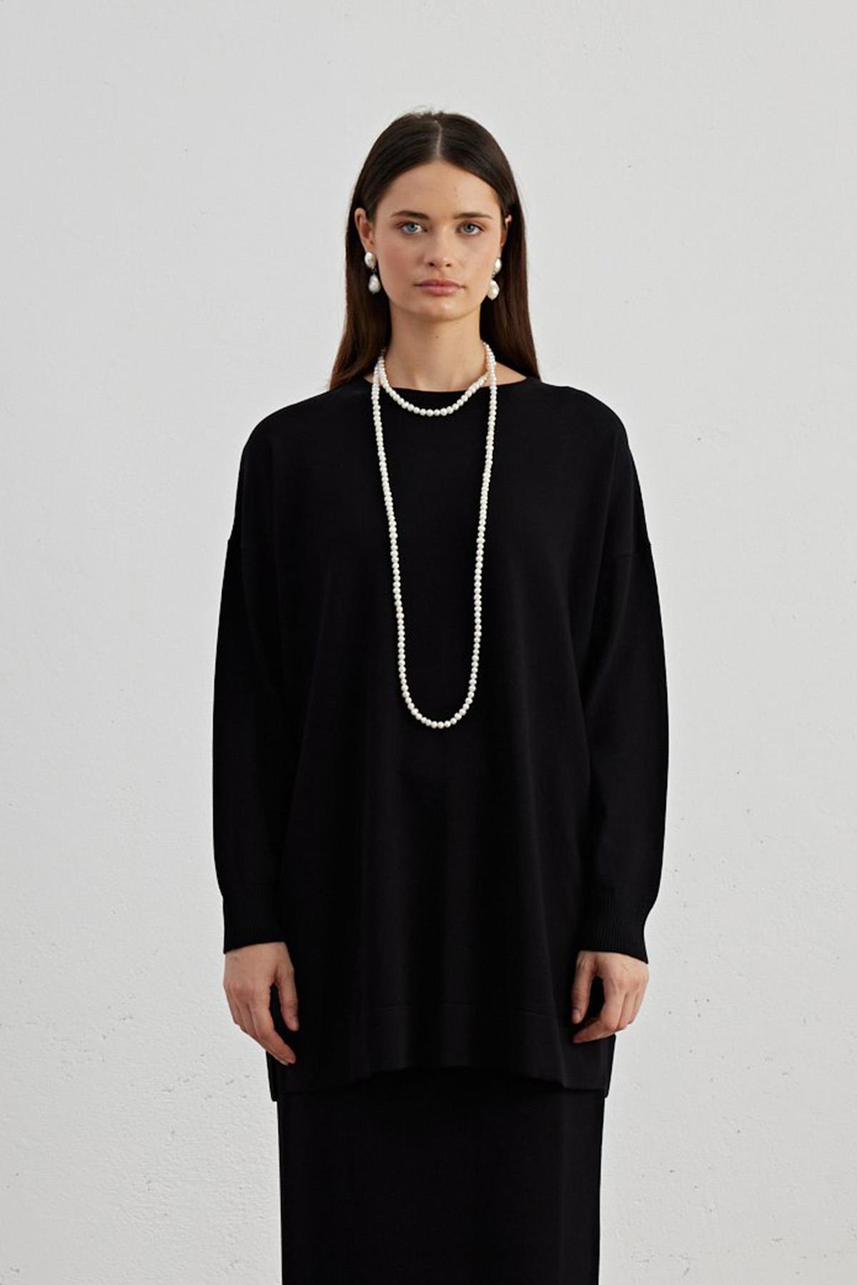 Mila Triko Tunik 701 Siyah