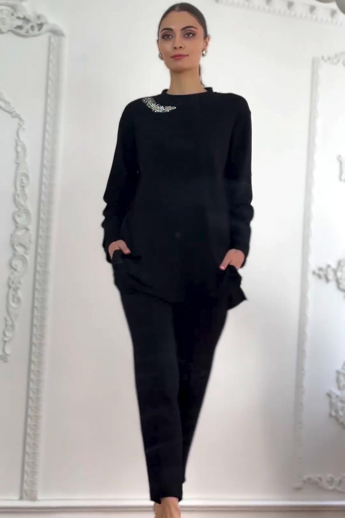 Missemramiss Aksesuarlı Comfort Takım 4481 Siyah