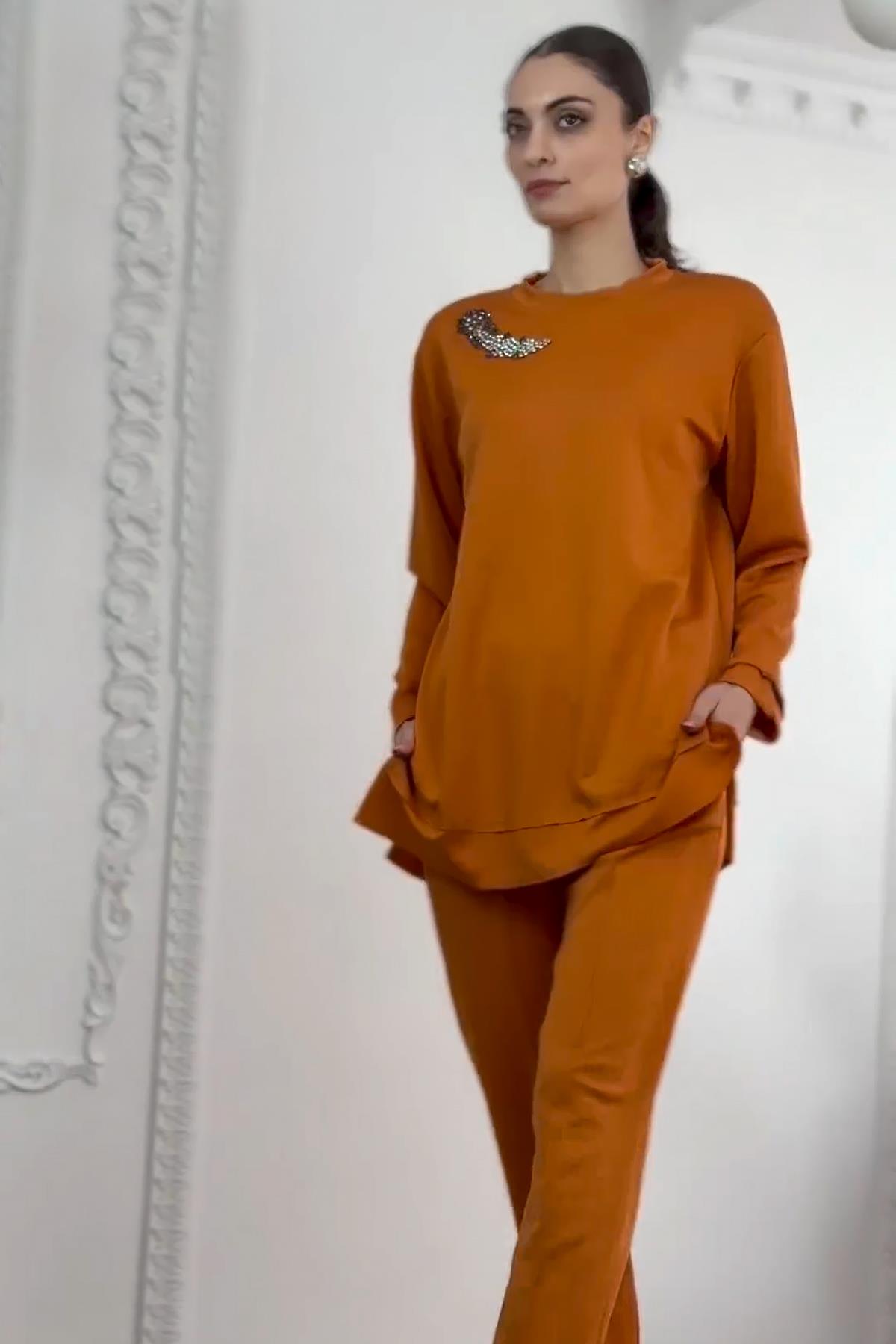 Missemramiss Aksesuarlı Comfort Takım 4481 Turuncu