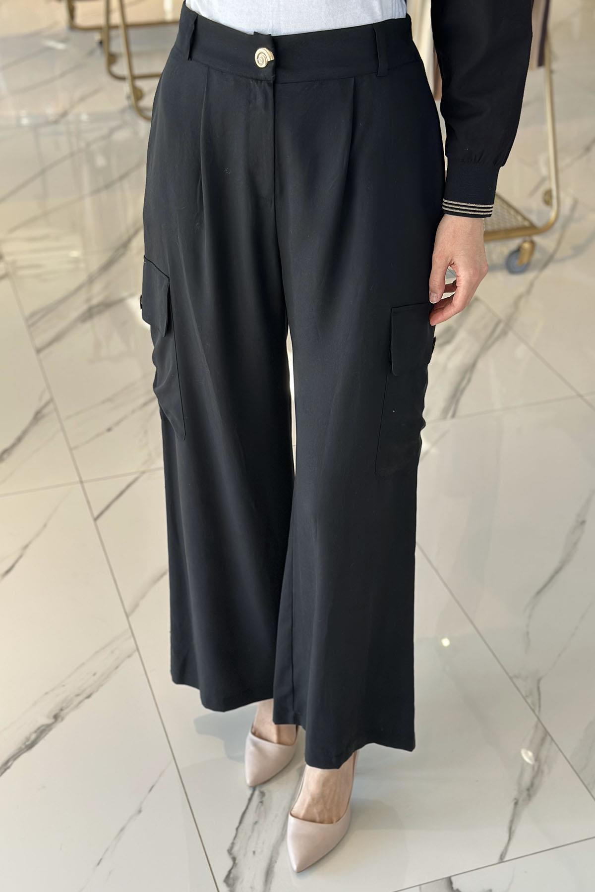 Missemramiss Bel Lastikli Pantolon 4415 Siyah