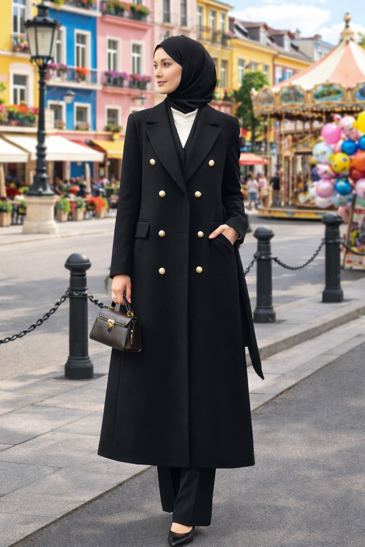 Missemramiss Blazer Trençkot 5347 Siyah
