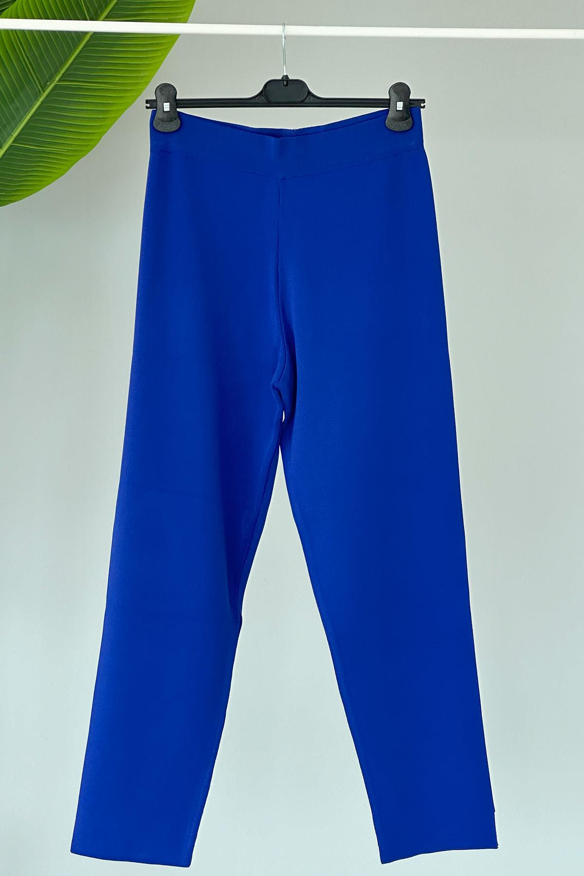 Missemramiss Çelik Örgü Triko Pantolon 4163 Saks