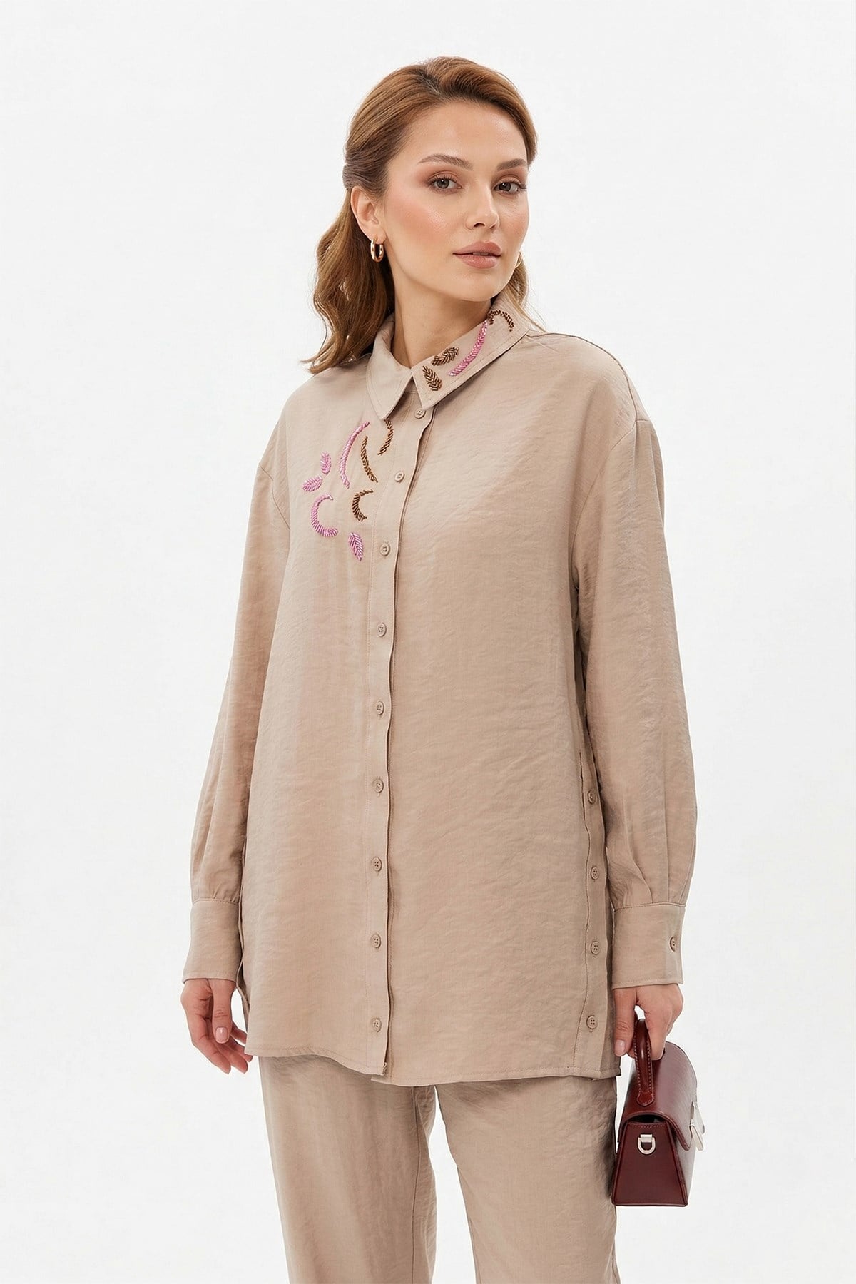 Missemramiss Elegant Flow Gömlek 5251 Bej