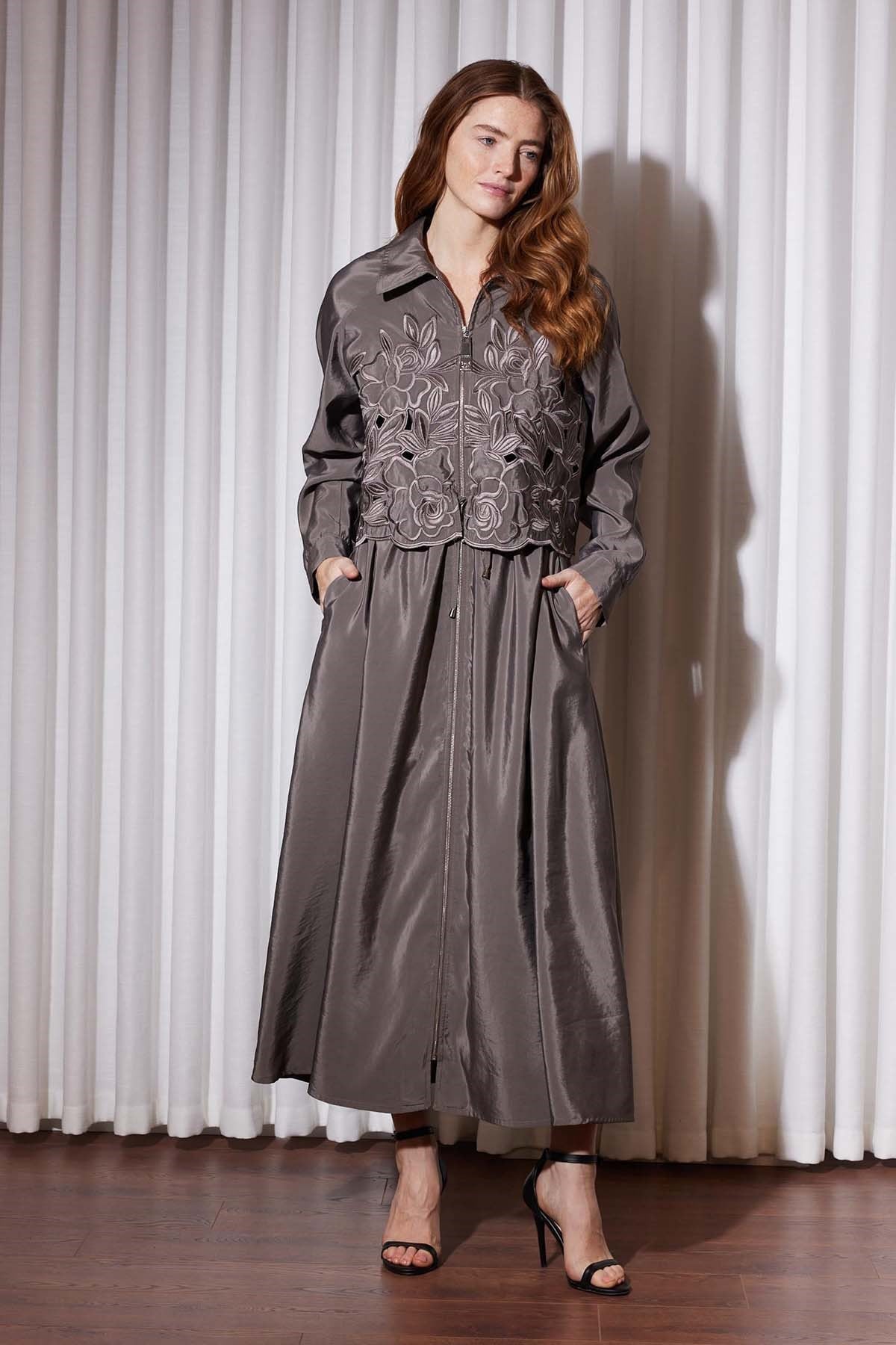 Missemramiss Grace Cut Elbise 5195 Açık Kahverengi