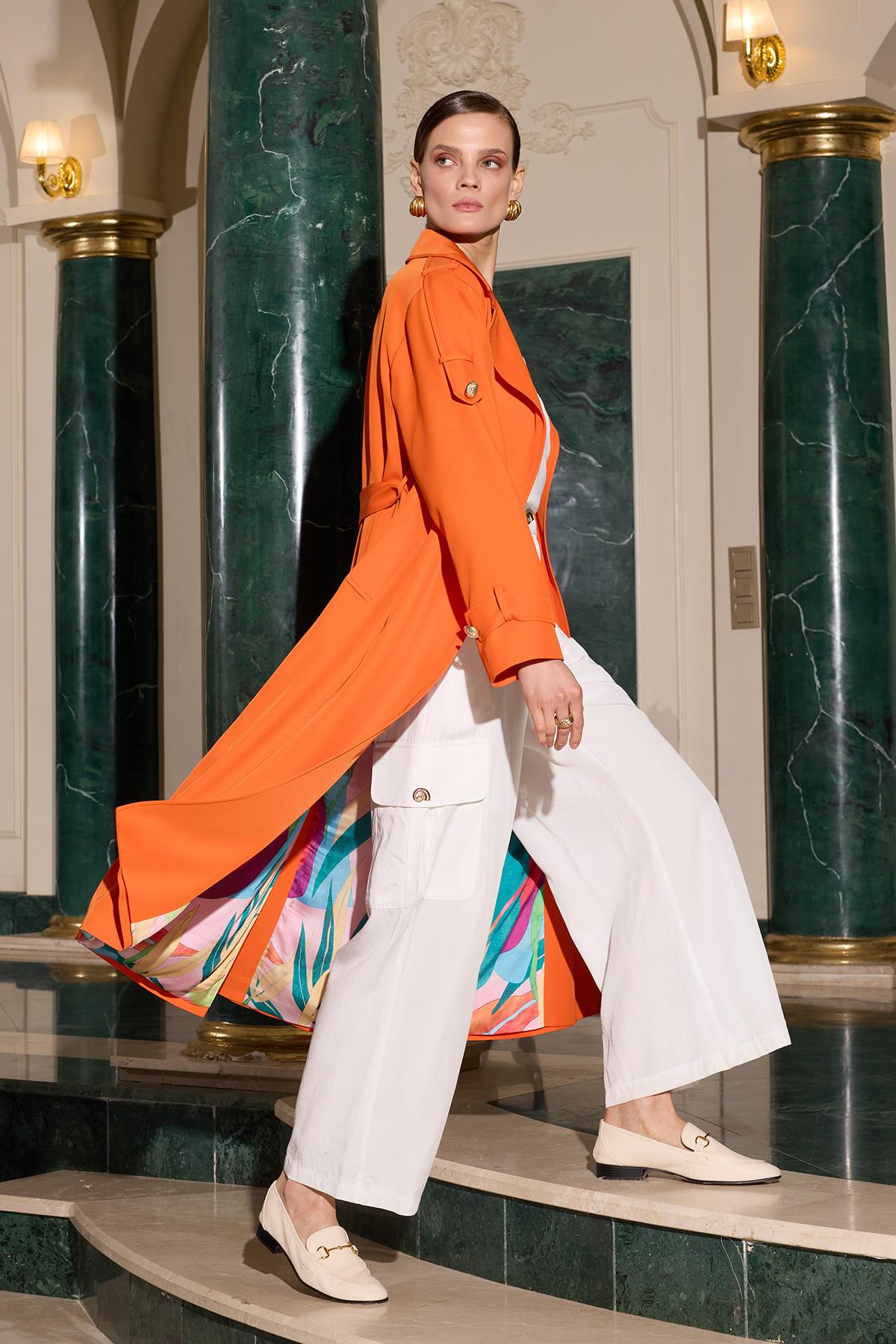 Missemramiss Lady Street Trençkot 4533 Turuncu
