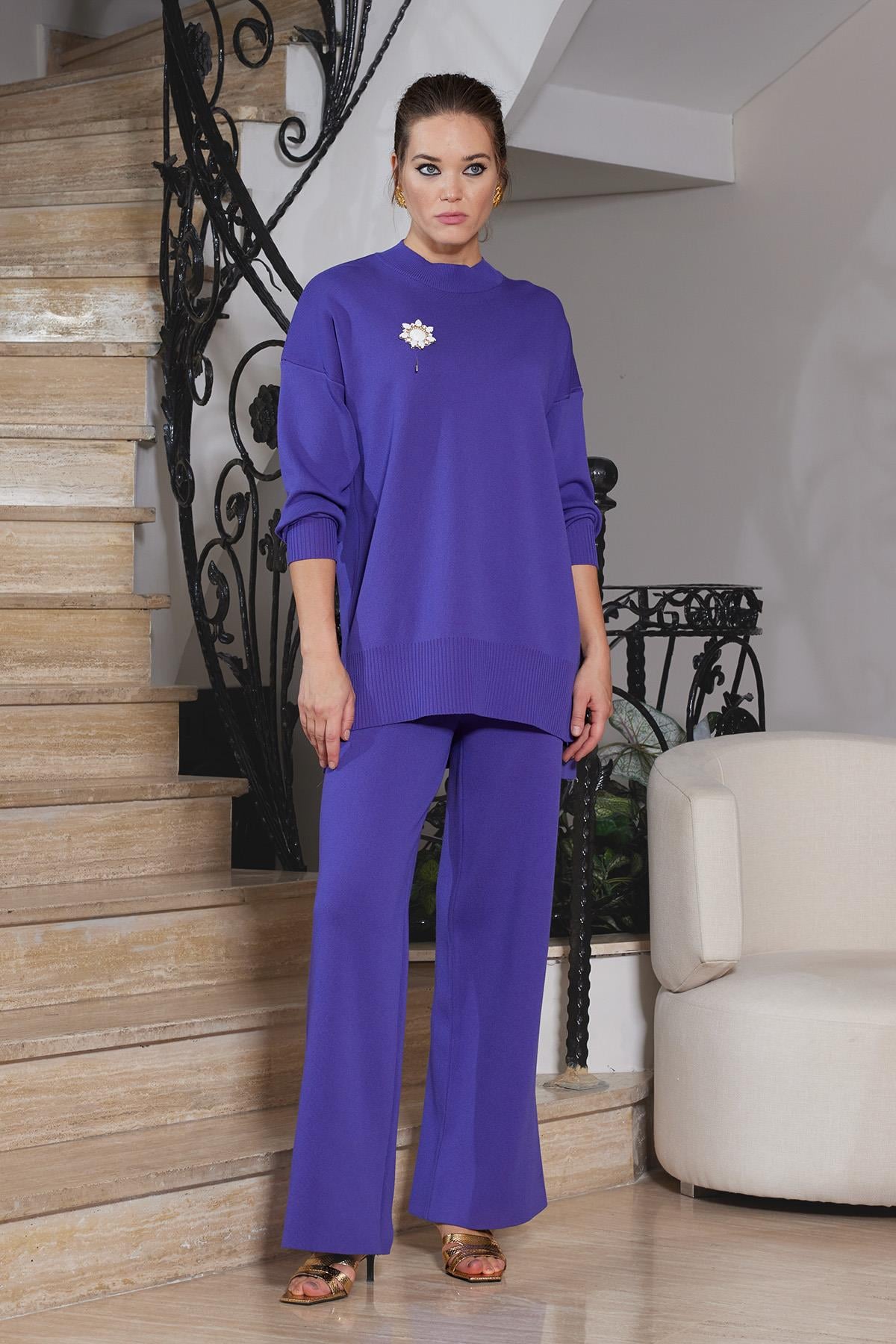 Missemramiss Magleria Triko Takım 4198 Mor