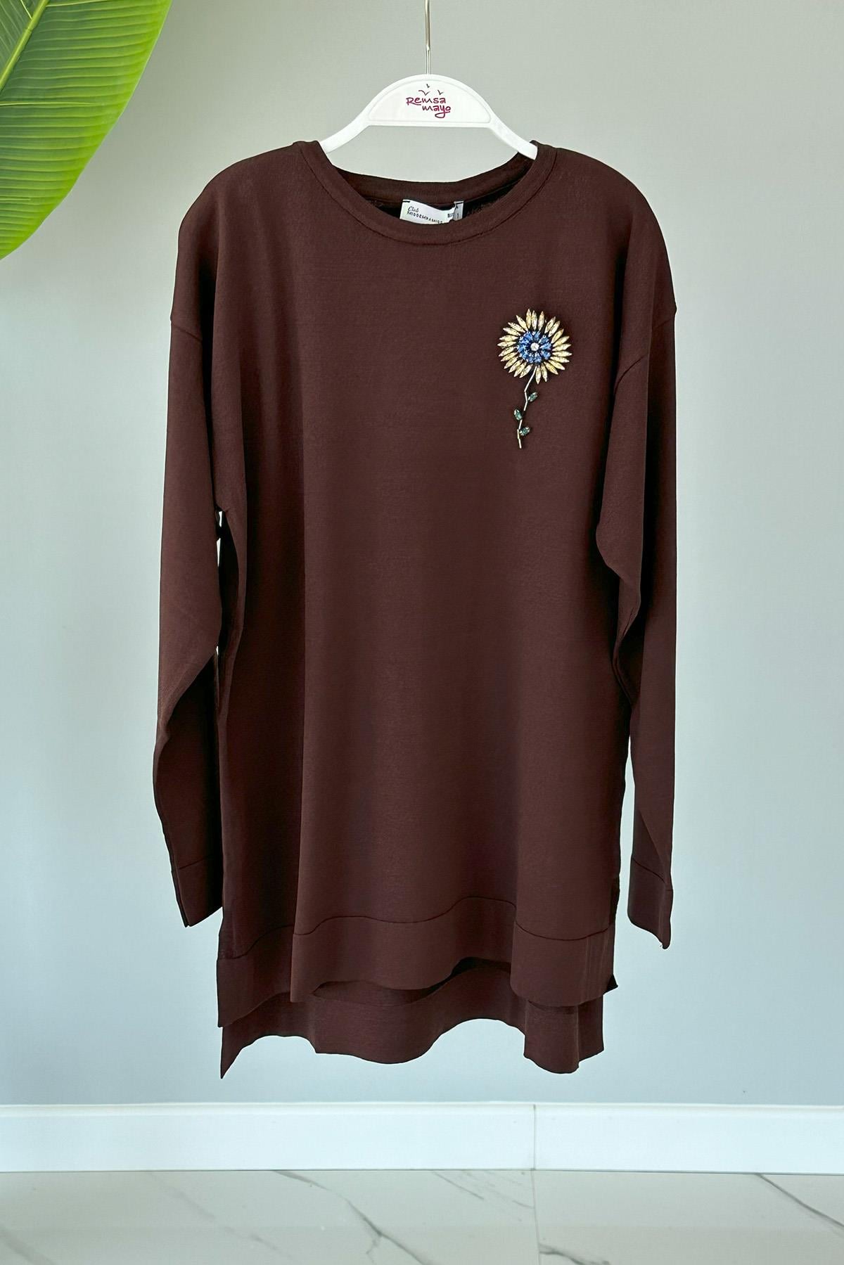 Missemramiss Merserize Bluz 4012 Kahve