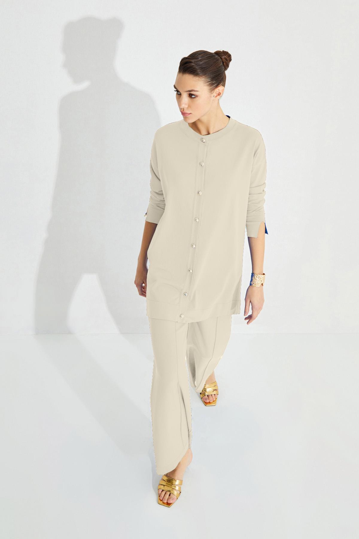 Missemramiss Merserize Bol Paça Pantolon 3879 Taş