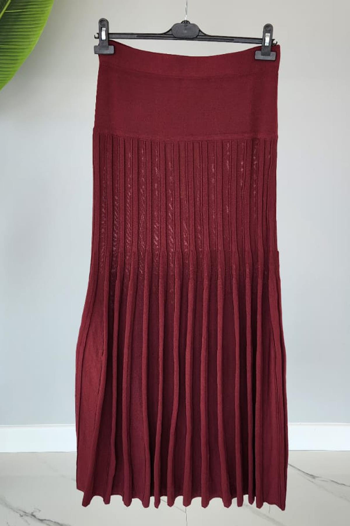 Missemramiss Merserize Pilisoley Etek 4068 Bordo