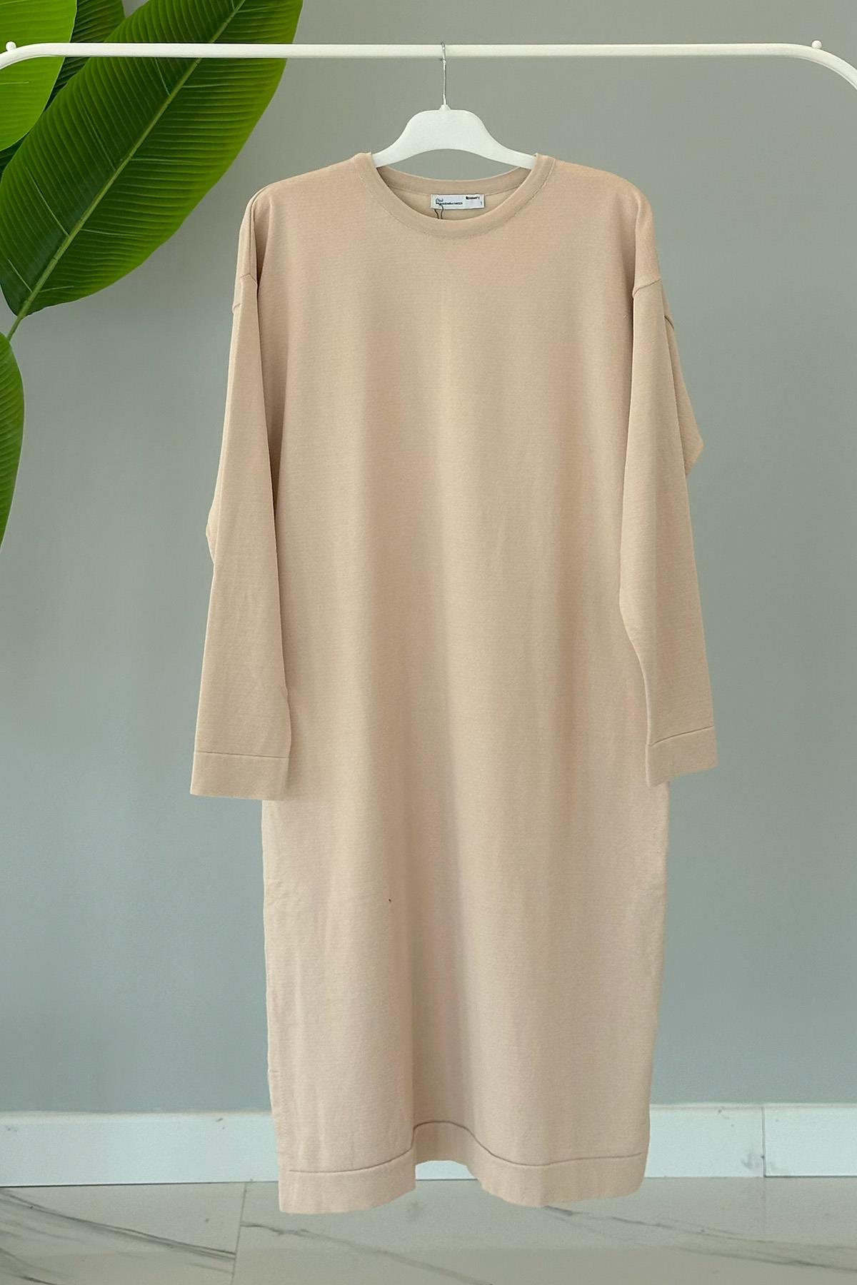 Missemramiss Pamuklu Uzun Triko Tunik 4226 Taş