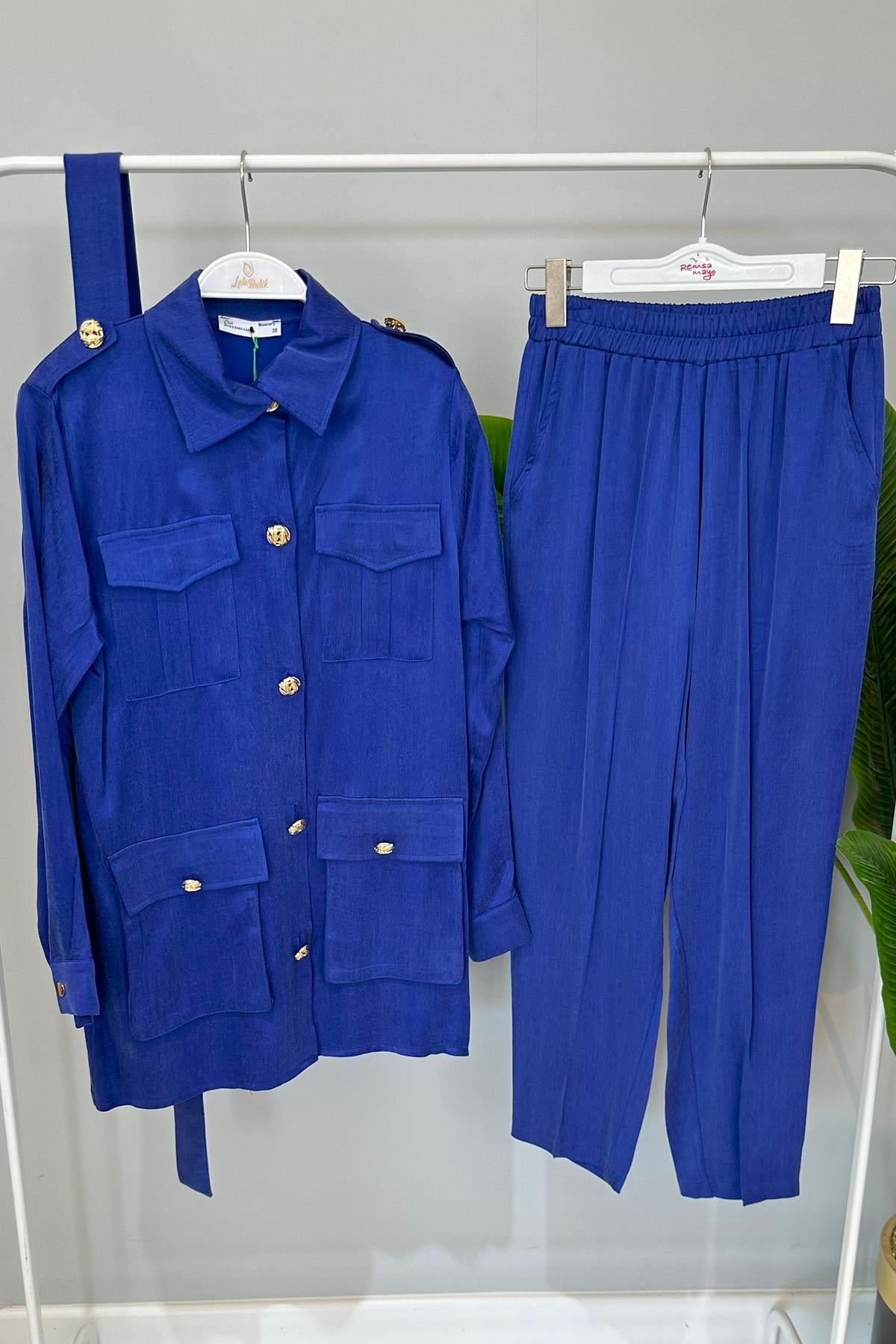 Missemramiss Pantolonlu Takım 4458 Saks
