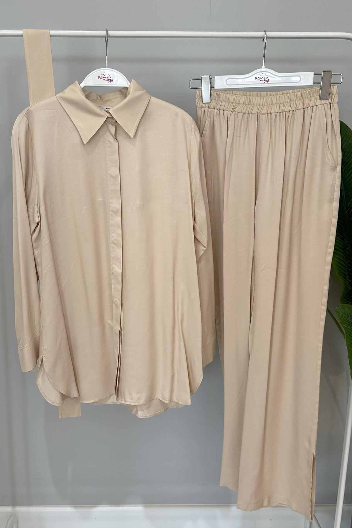 Missemramiss Pantolonlu Takım 4464 Bej