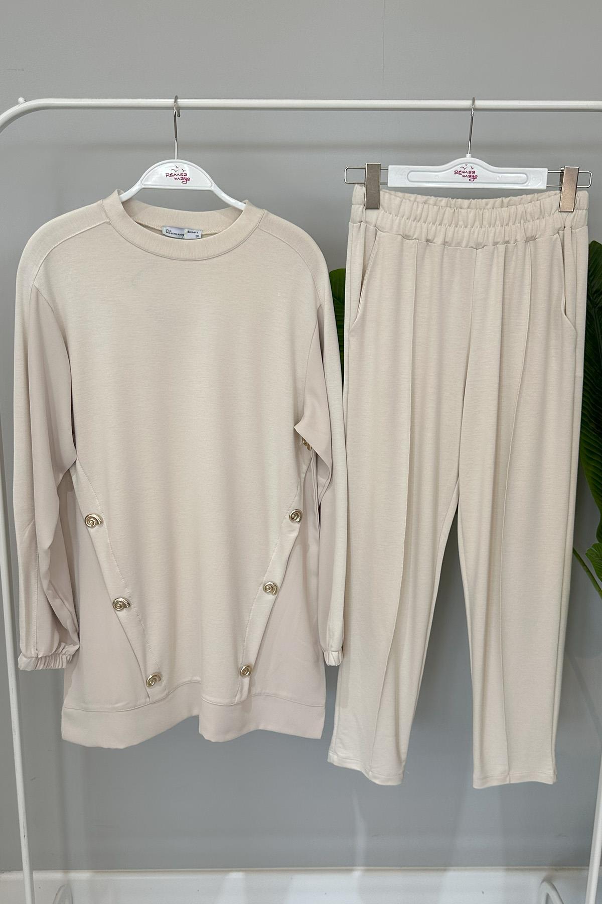 Missemramiss Pantolonlu Takım 4474 Bej