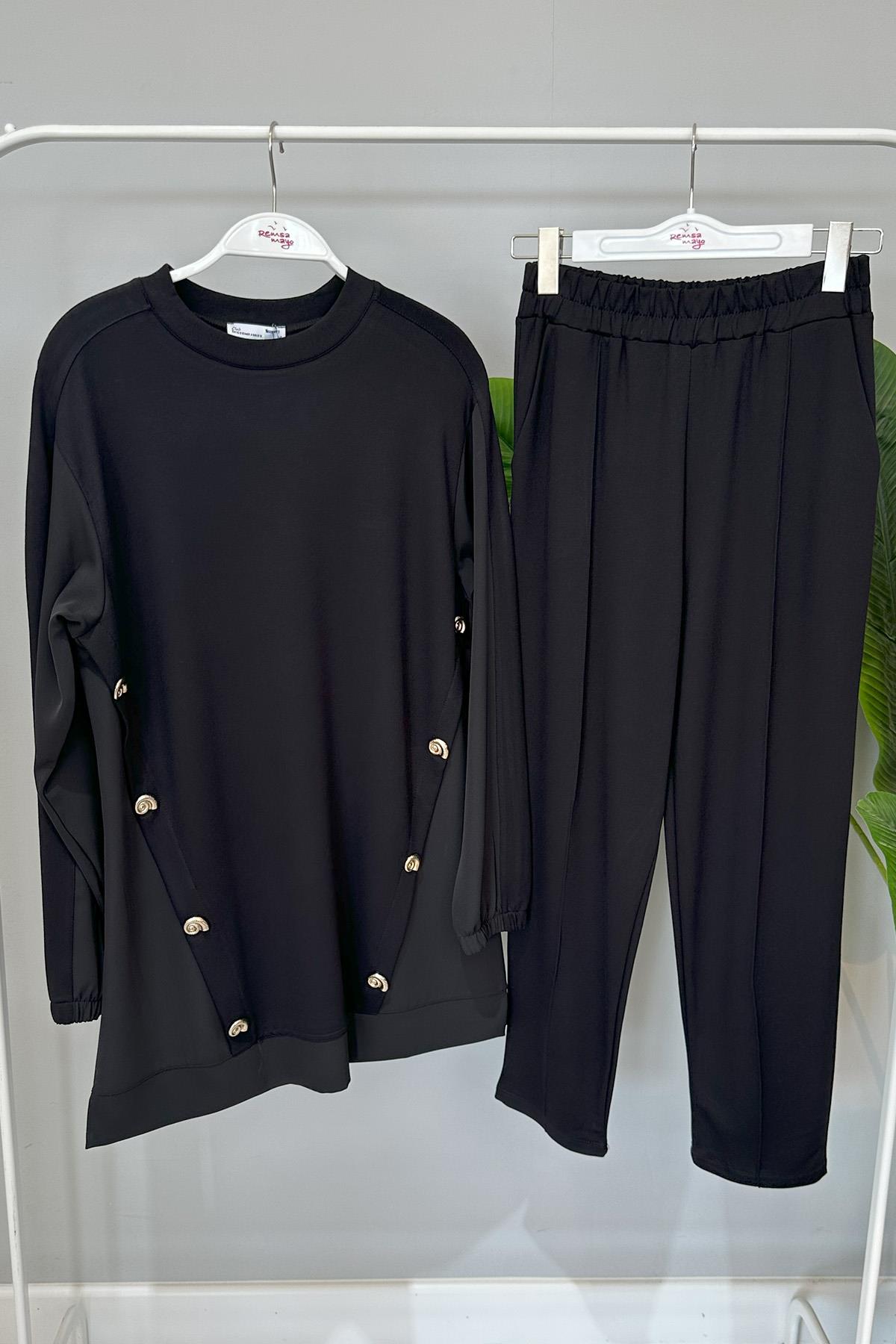 Missemramiss Pantolonlu Takım 4474 Siyah