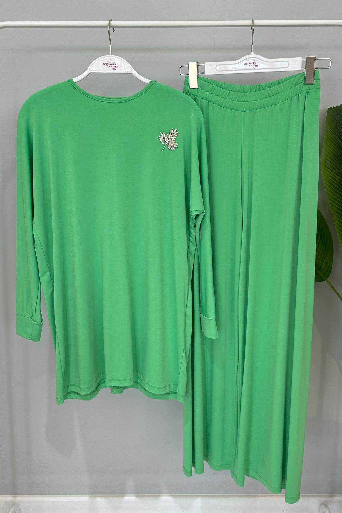 Missemramiss Pantolonlu Takım 4476 Fıstık Yeşili