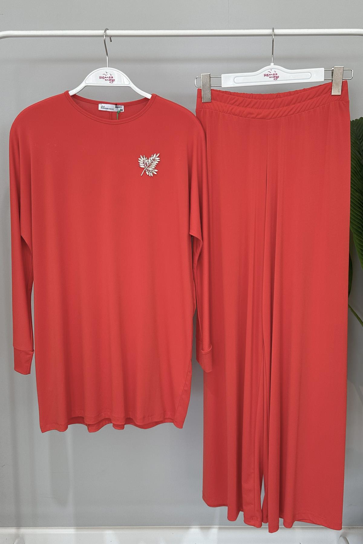 Missemramiss Pantolonlu Takım 4476 Mercan