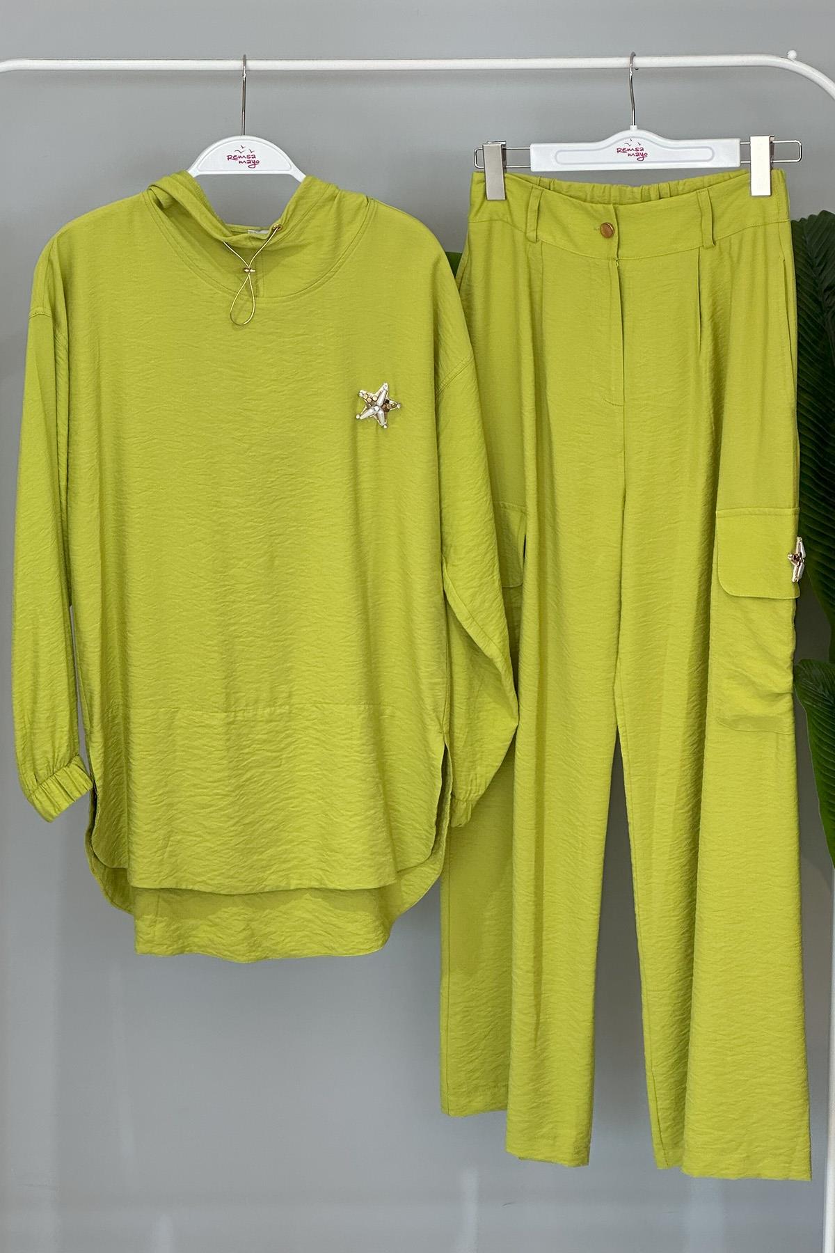 Missemramiss Pantolonlu Takım 4485 Asit Sarı