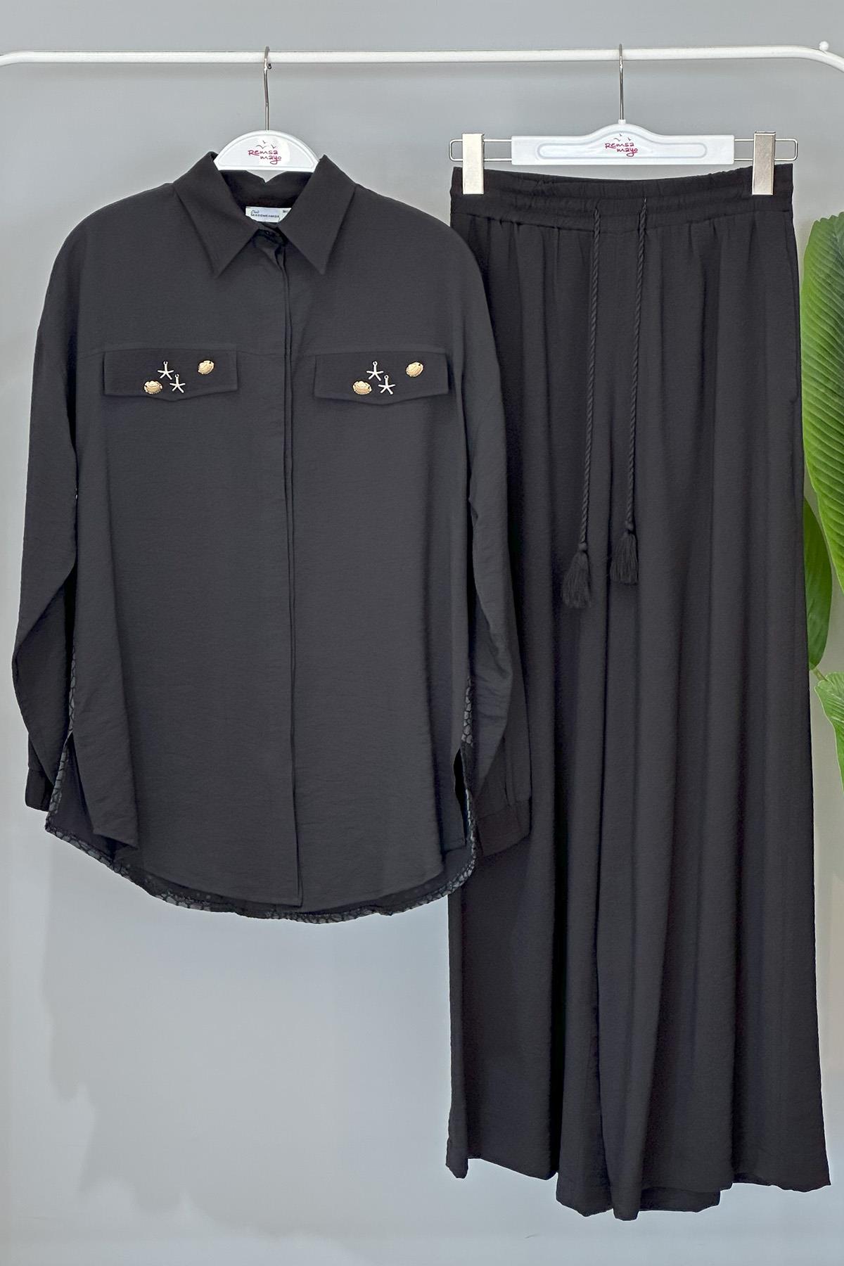 Missemramiss Pantolonlu Takım 4488 Siyah