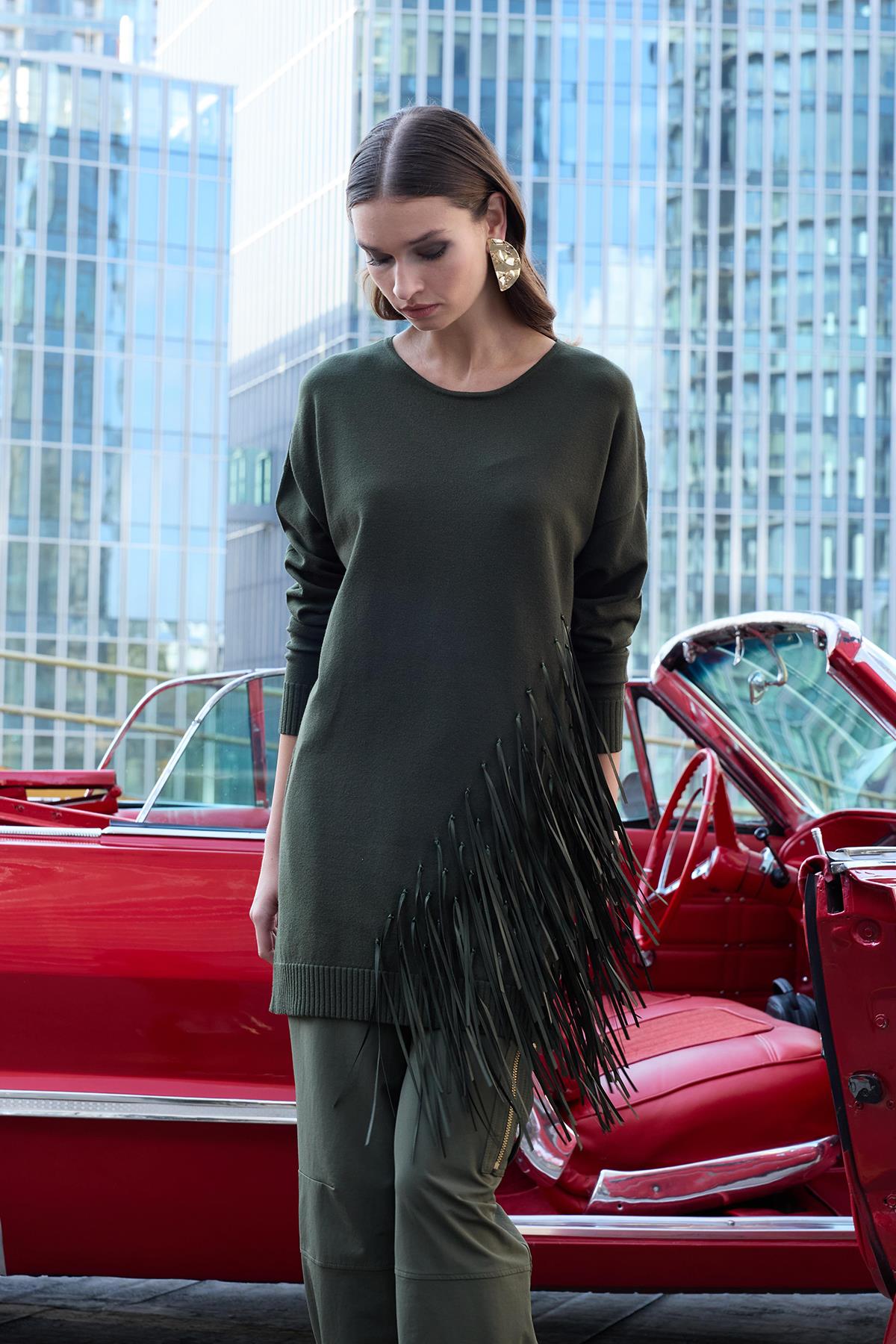 Missemramiss Rope Basic Triko Kazak 4585 Haki