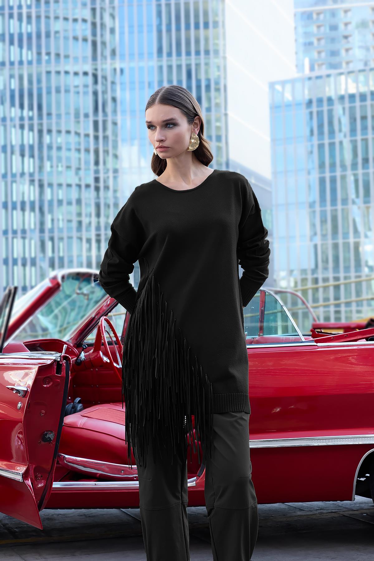 Missemramiss Rope Basic Triko Kazak 4585 Siyah