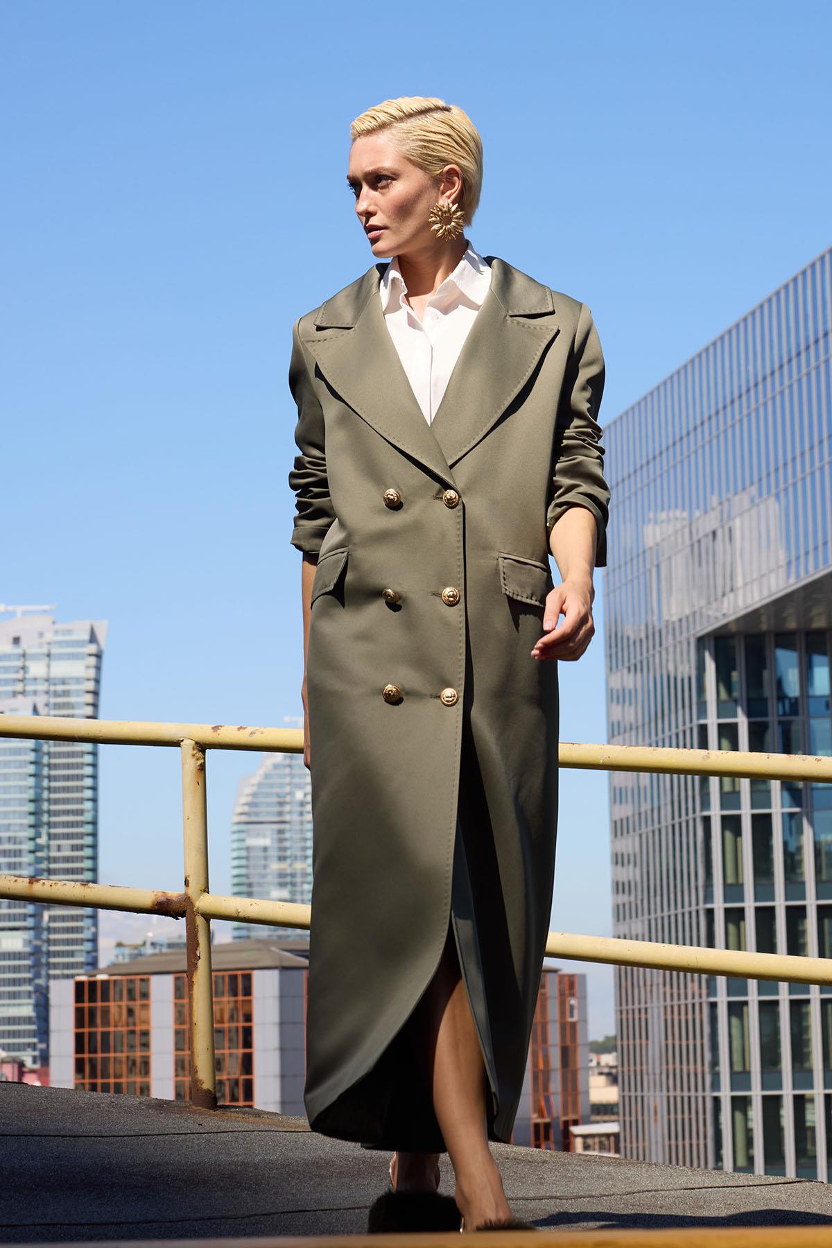 Missemramiss Rosa Blazer Trençkot 4551 Haki
