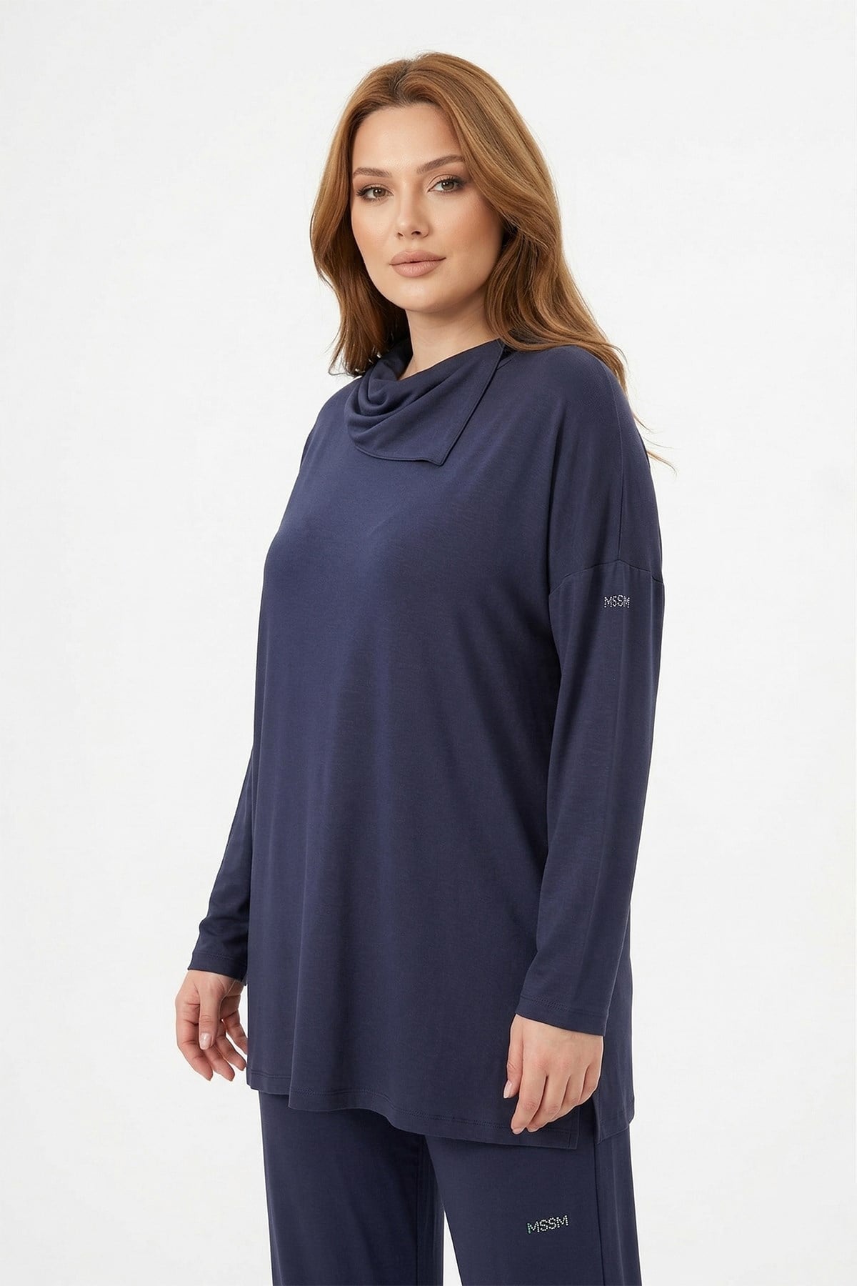Missemramiss Şal Yaka Tunik 5361 Lacivert