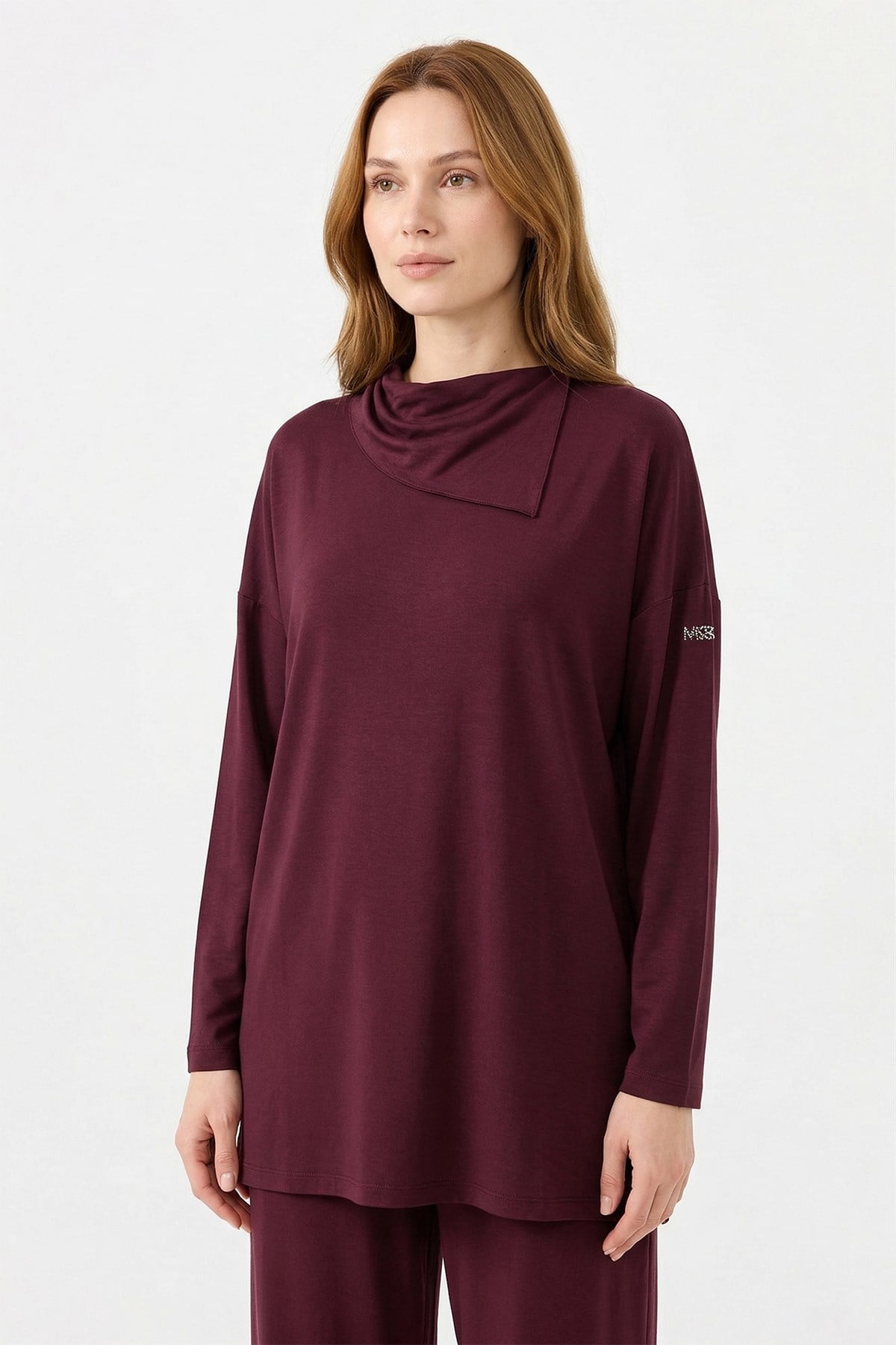 Missemramiss Şal Yaka Tunik 5361 Mürdüm