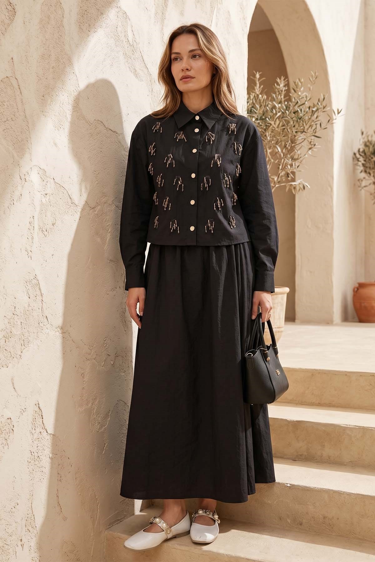 Missemramiss Solyra Etekli Takım 5171 Siyah