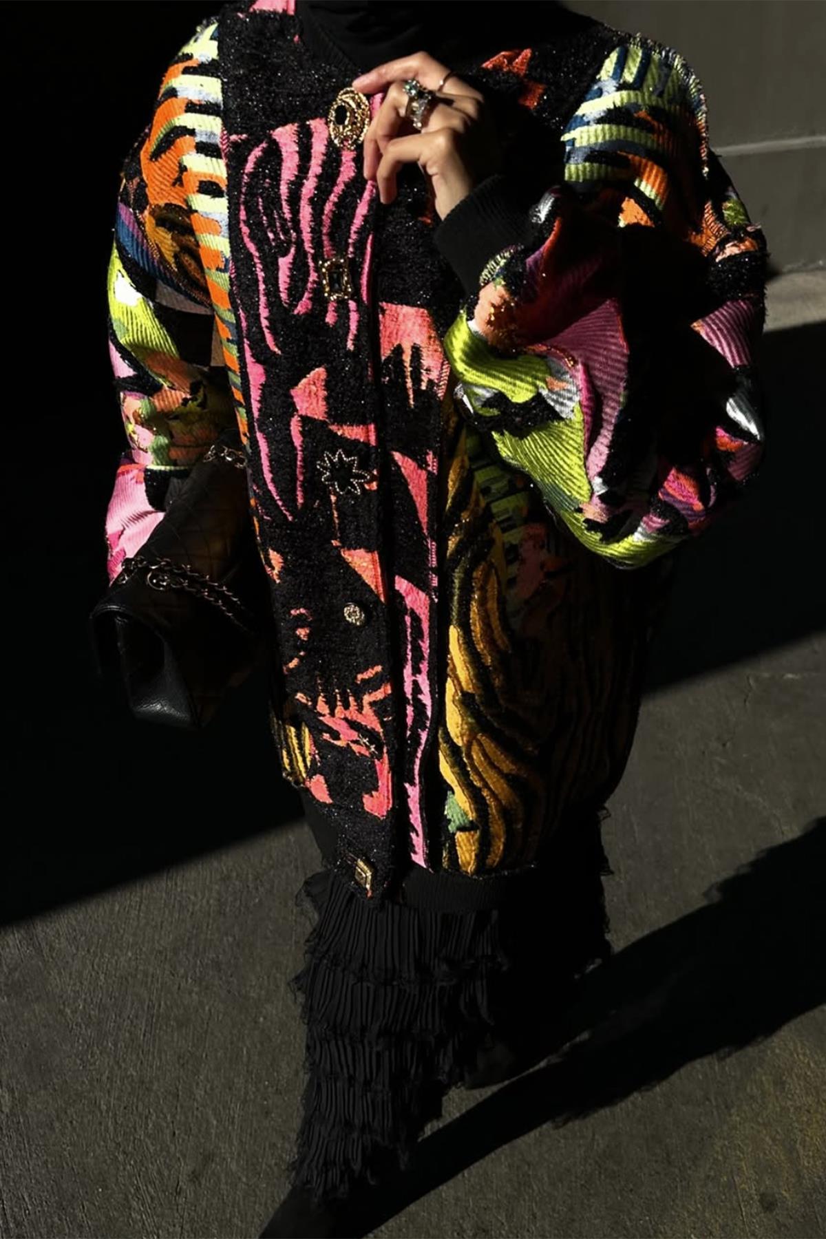 Missemramiss Special Bomber Ceket 4618 Siyah Gold