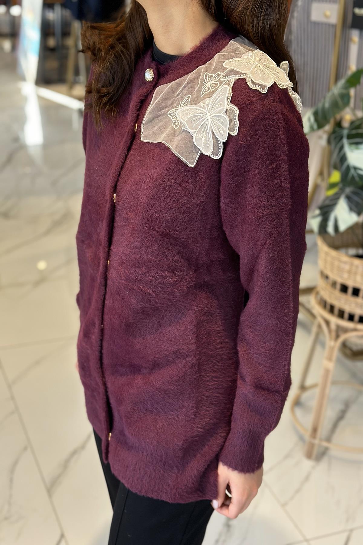 Missemramiss Speciale Angora Hırka 4576 Mürdüm