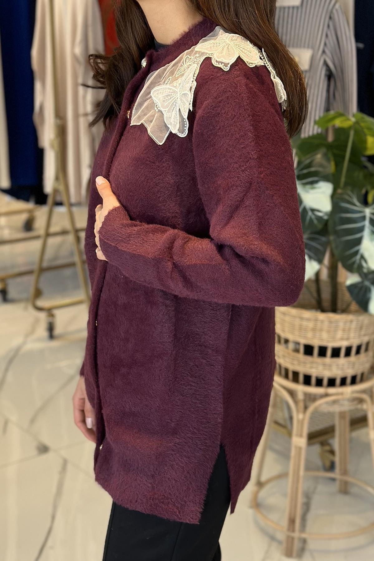 Missemramiss Speciale Angora Hırka 4576 Mürdüm