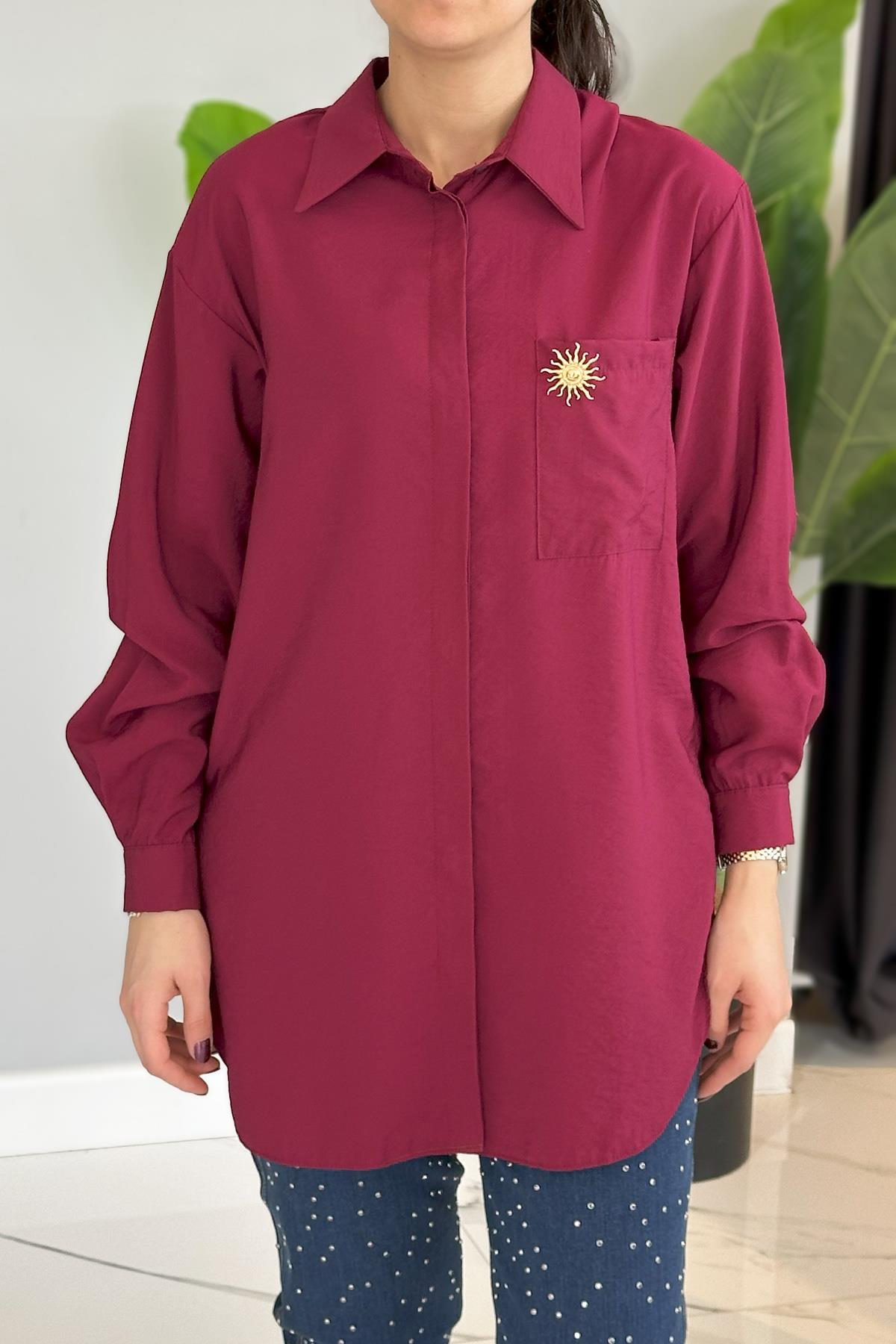 Missemramiss Sunshıne Gömlek 4825 Bordo