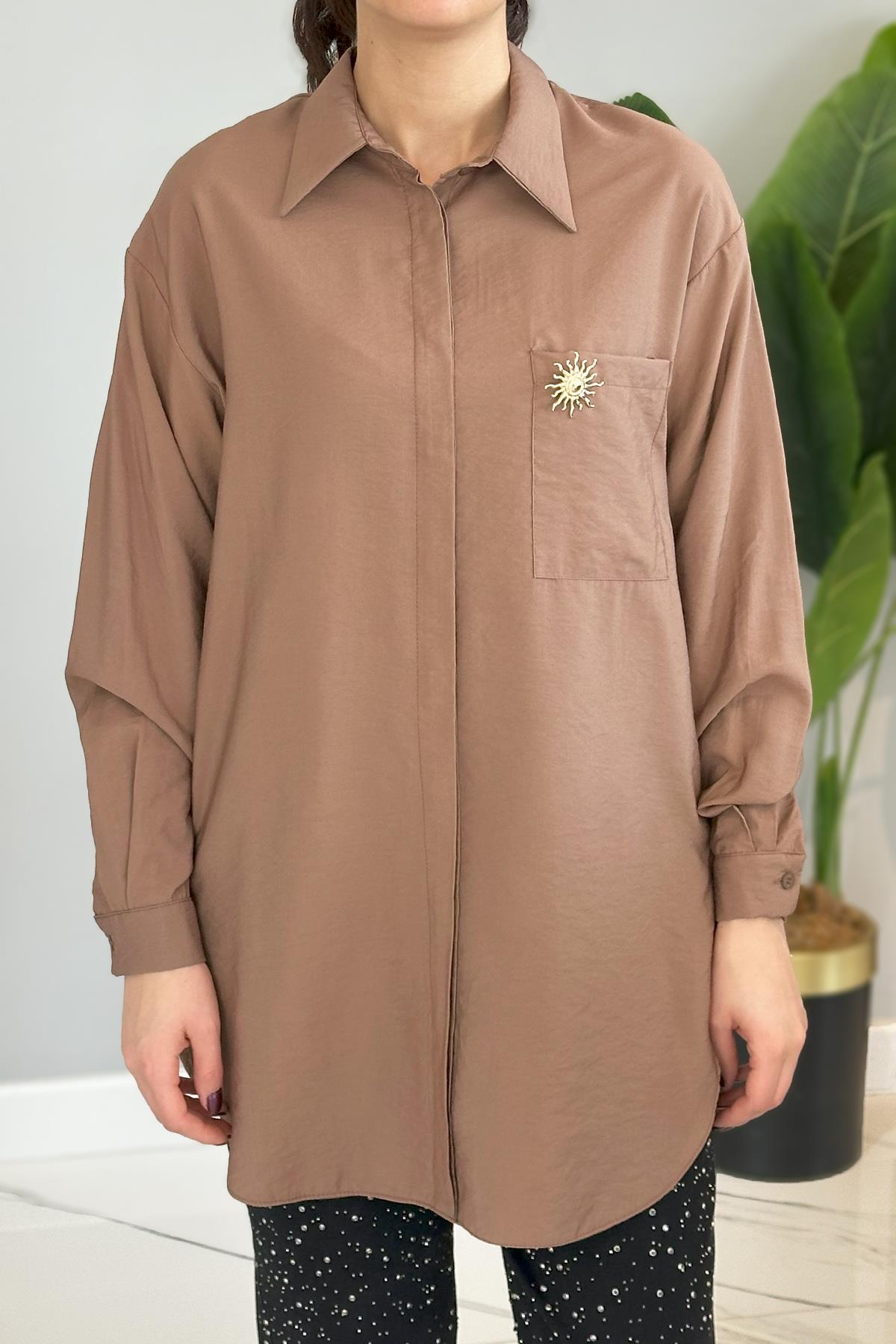 Missemramiss Sunshıne Gömlek 4825 Kahverengi