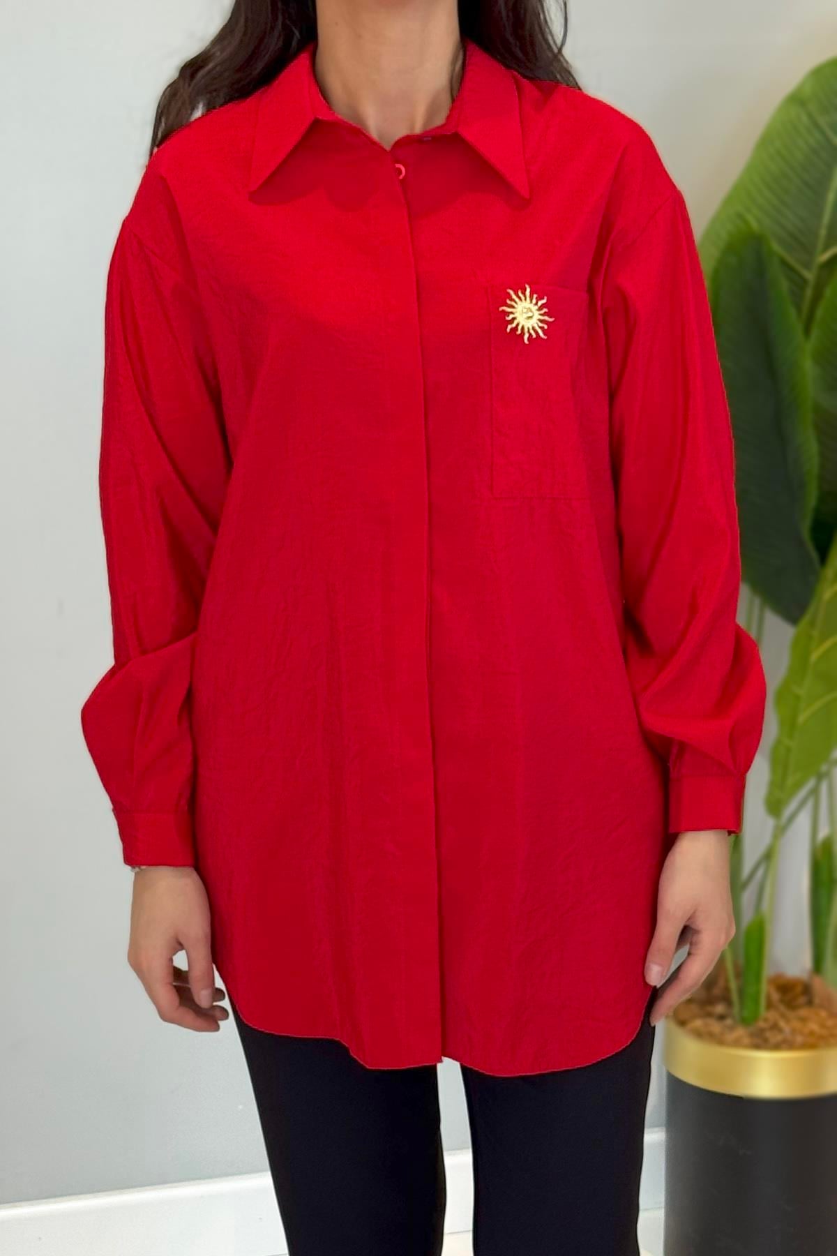 Missemramiss Sunshıne Gömlek 4825 Kırmızı