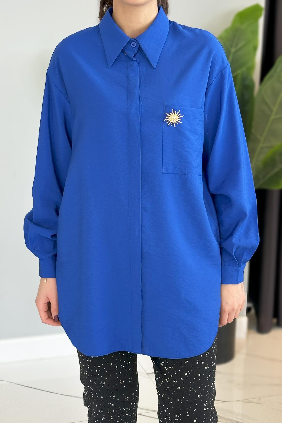 Missemramiss Sunshıne Gömlek 4825 Saks