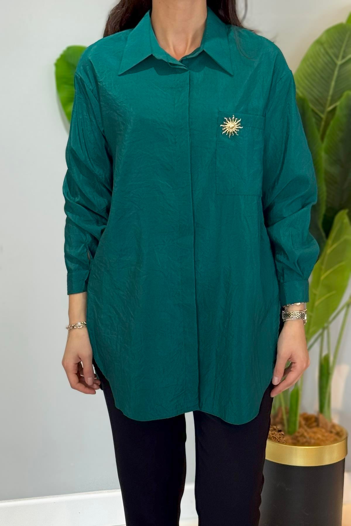 Missemramiss Sunshıne Gömlek 4825 Zümrüt