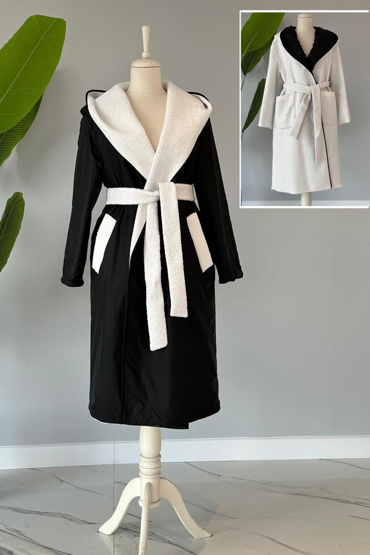 Missemramiss Twins Çift Taraflı Kap Ceket 4127 Ekru