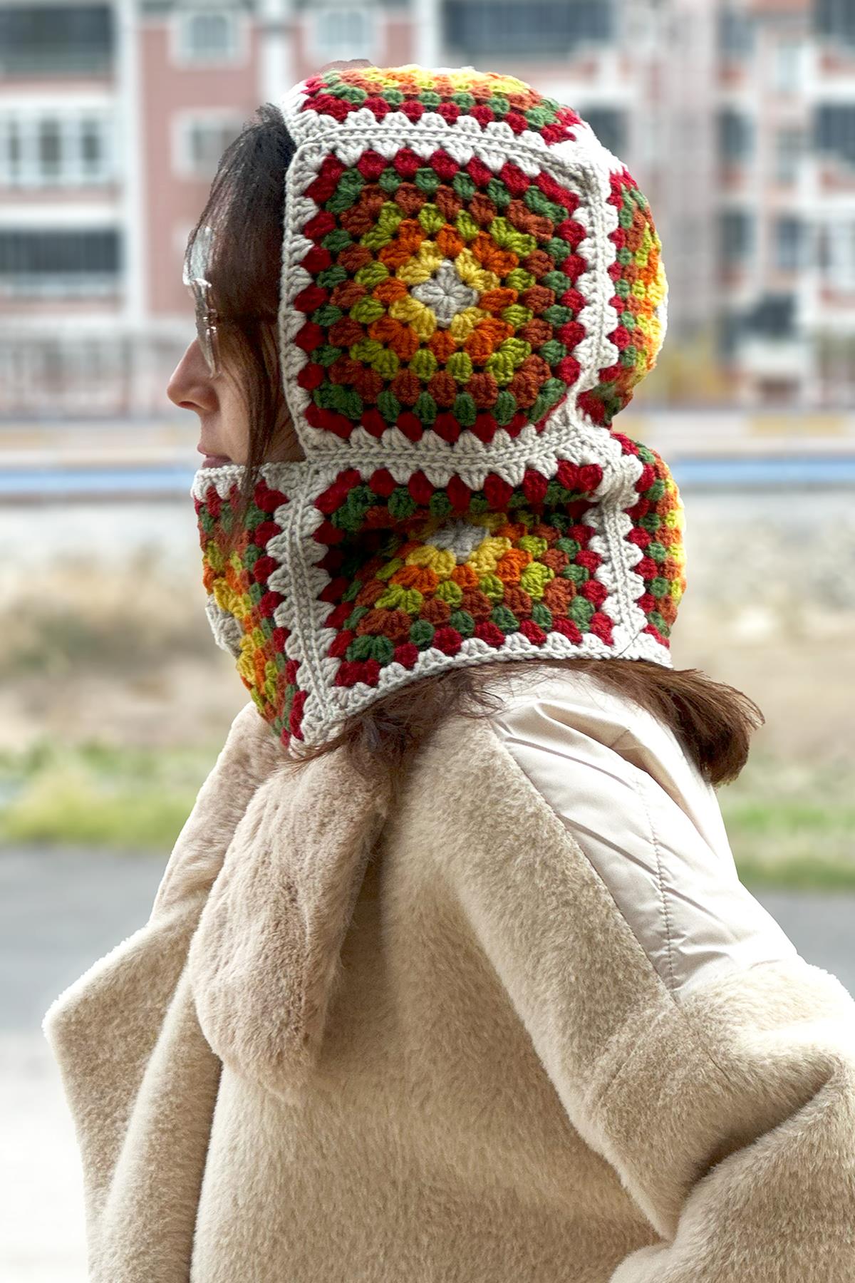 Motif El Örgüsü Balaclava Bere L-BLV-01 Kahve