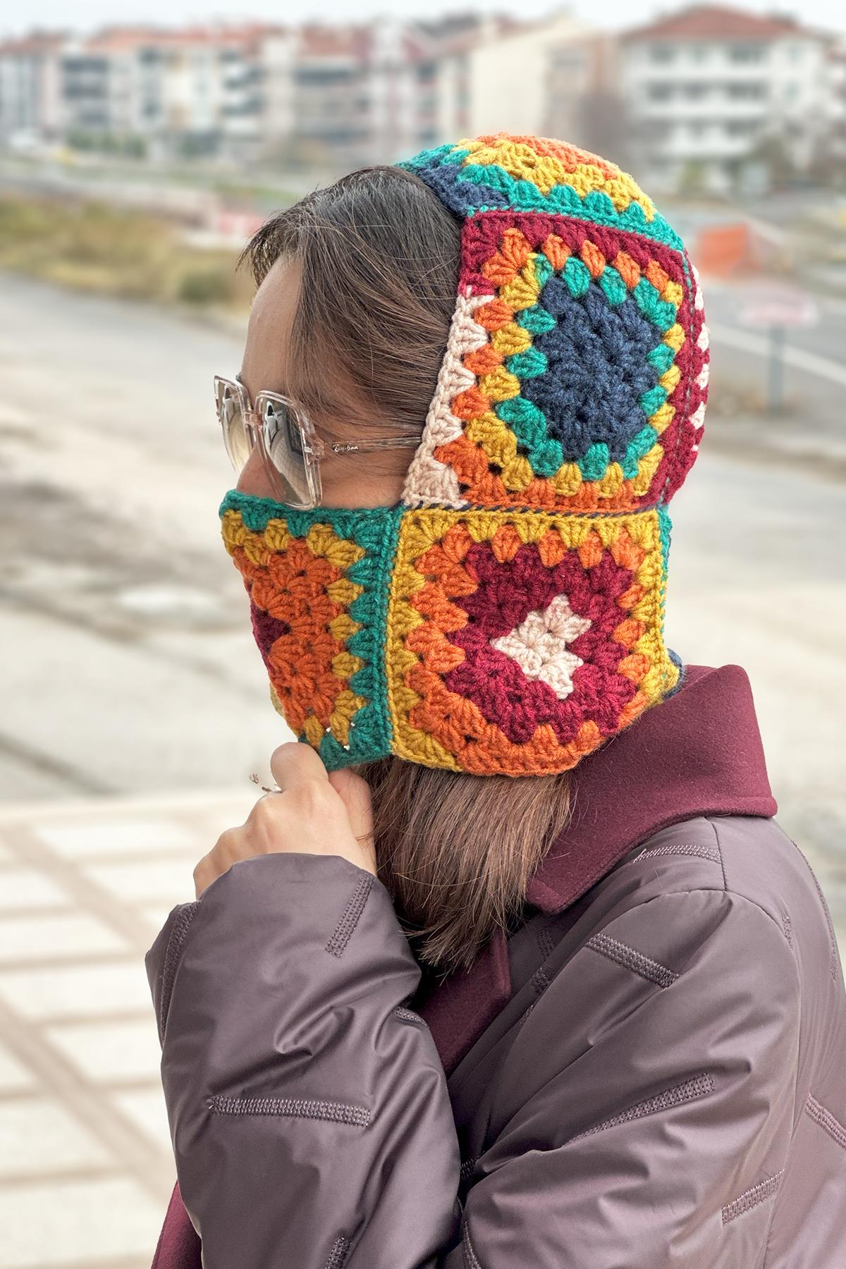 Motif El Örgüsü Balaclava Bere L-BLV-01 Turuncu