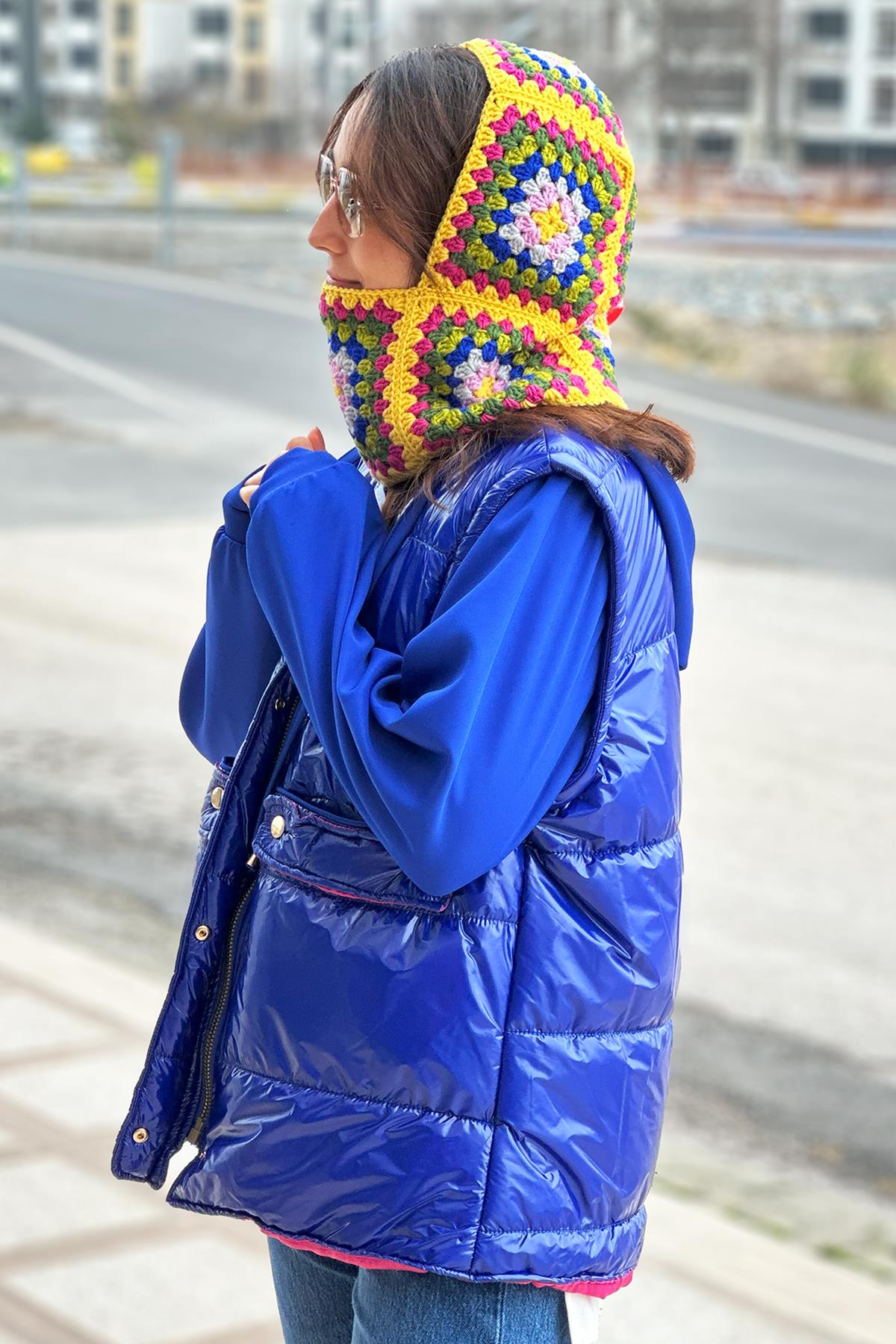 Motif El Örgüsü Balaclava Bere L-BLV-01 Sarı