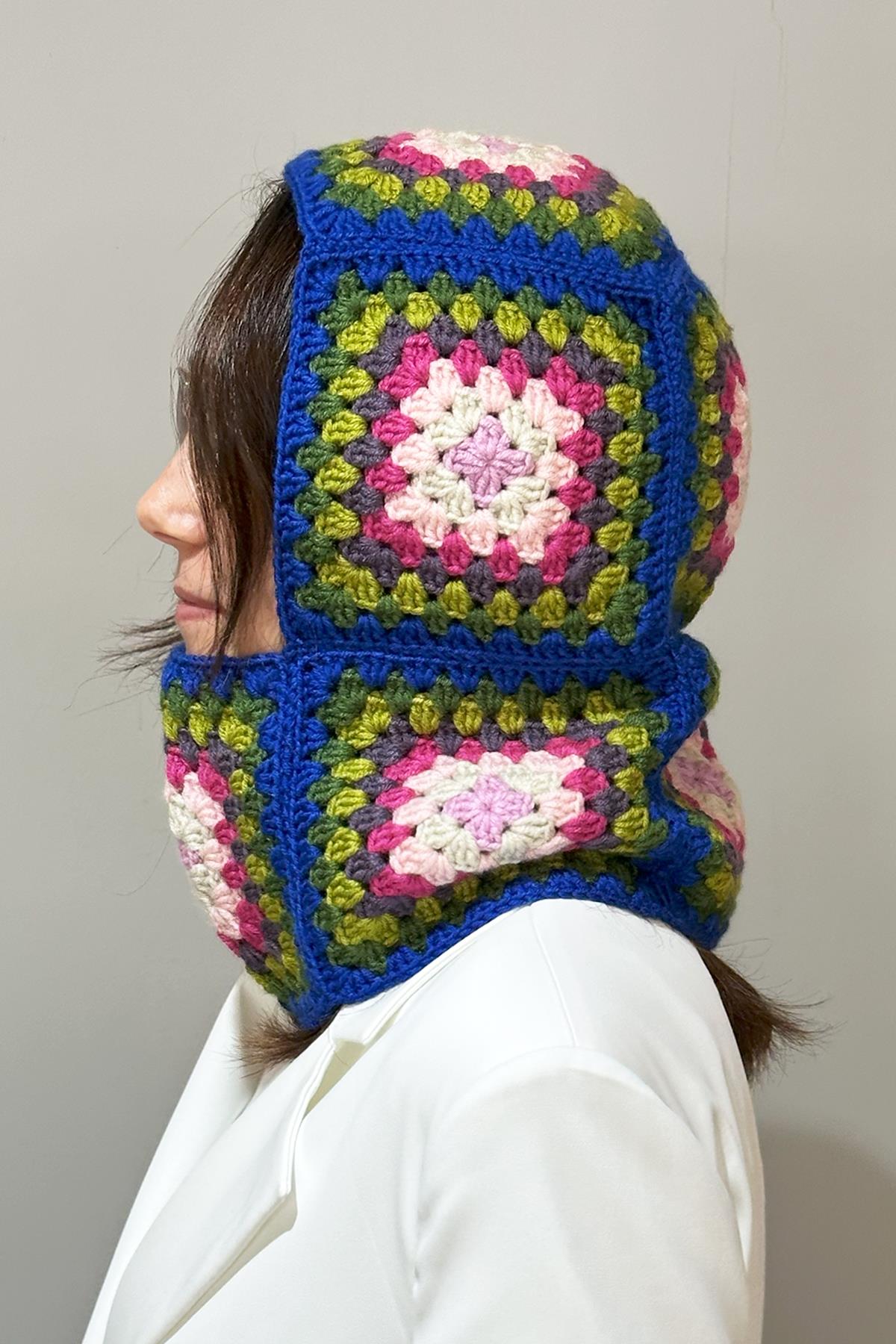 Motif El Örgüsü Balaclava Bere L-BLV-01 Saks