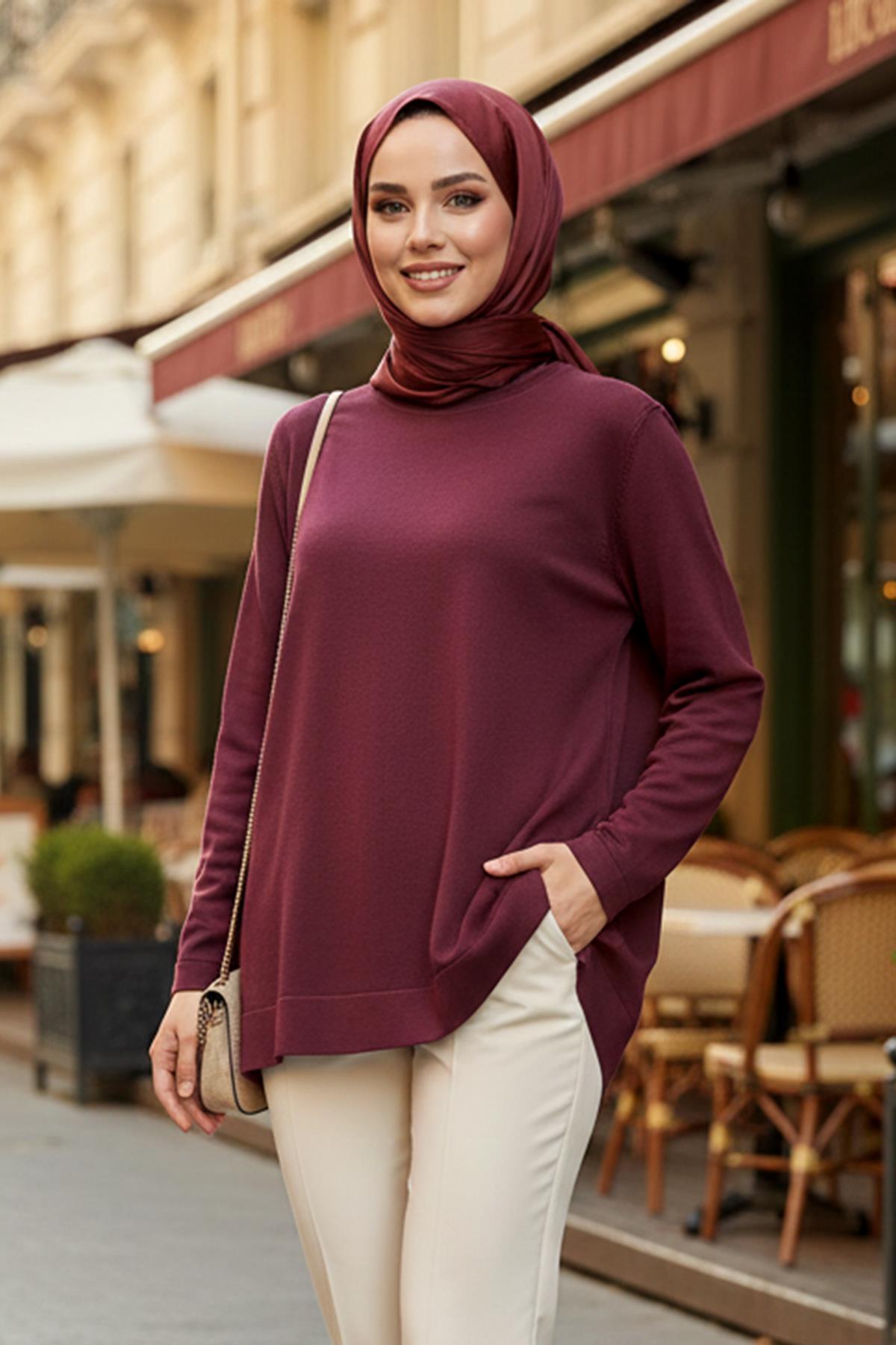 Nuss Basic Triko Tunik 902 Vişne