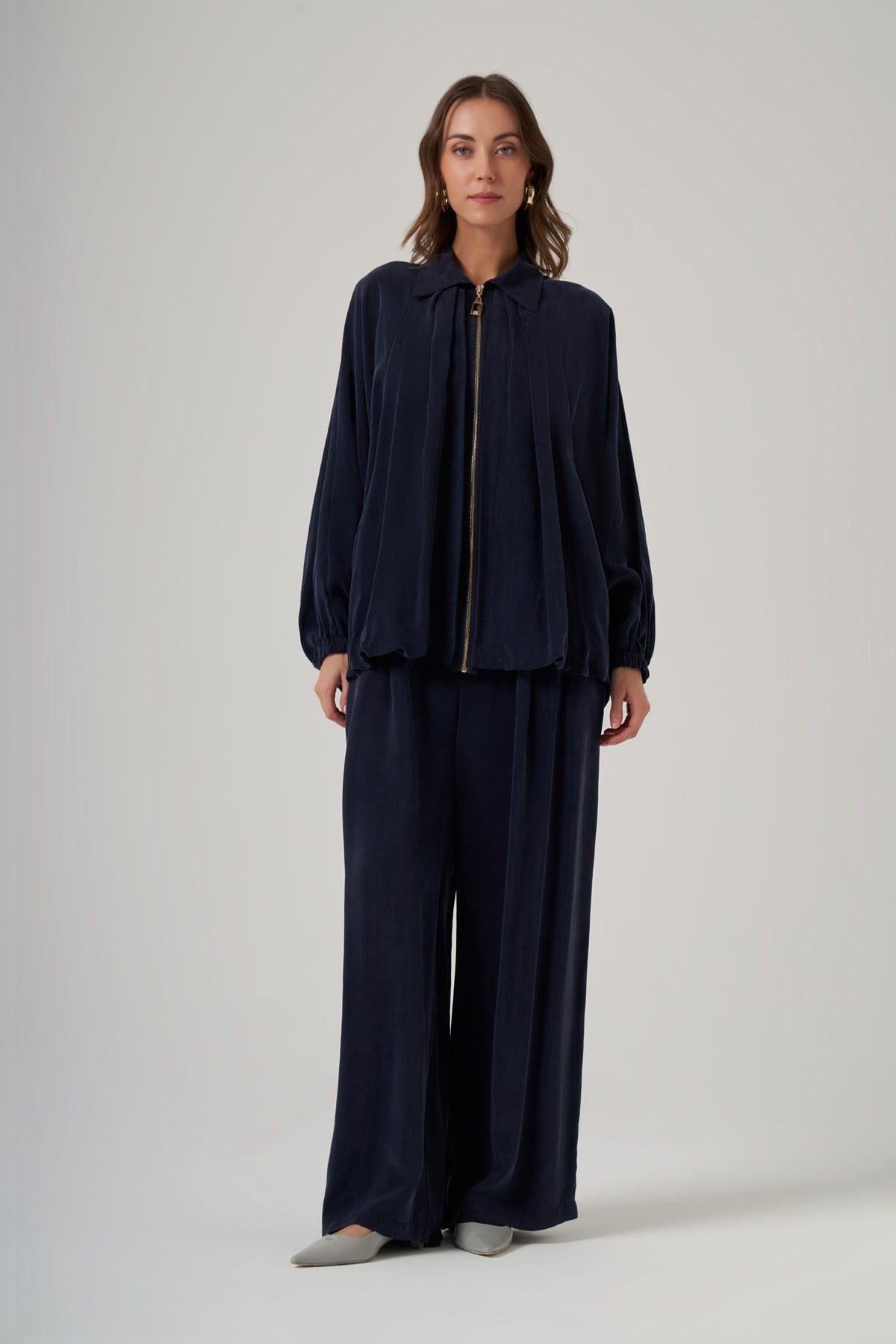 Nuss Bomber Ceket Pantolon Takım 1082 Lacivert