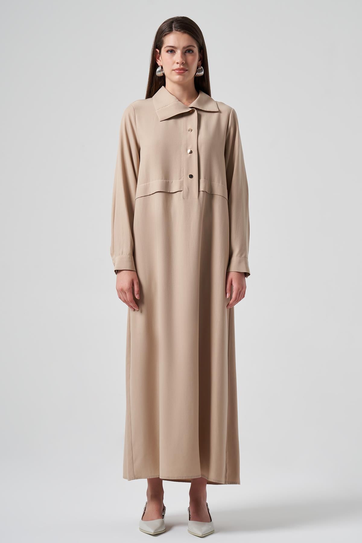 Nuss Çıtçıtlı Elbise 2014 Bej