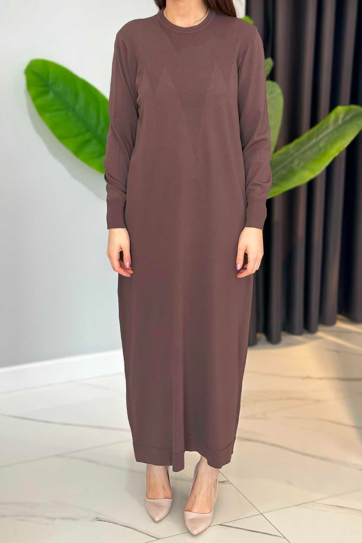 Nuss Elbise 1420 Kahverengi